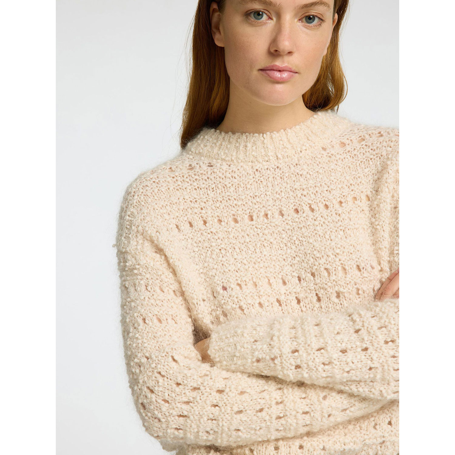 Selected Femme Alfi Strickpullover Birch Melange