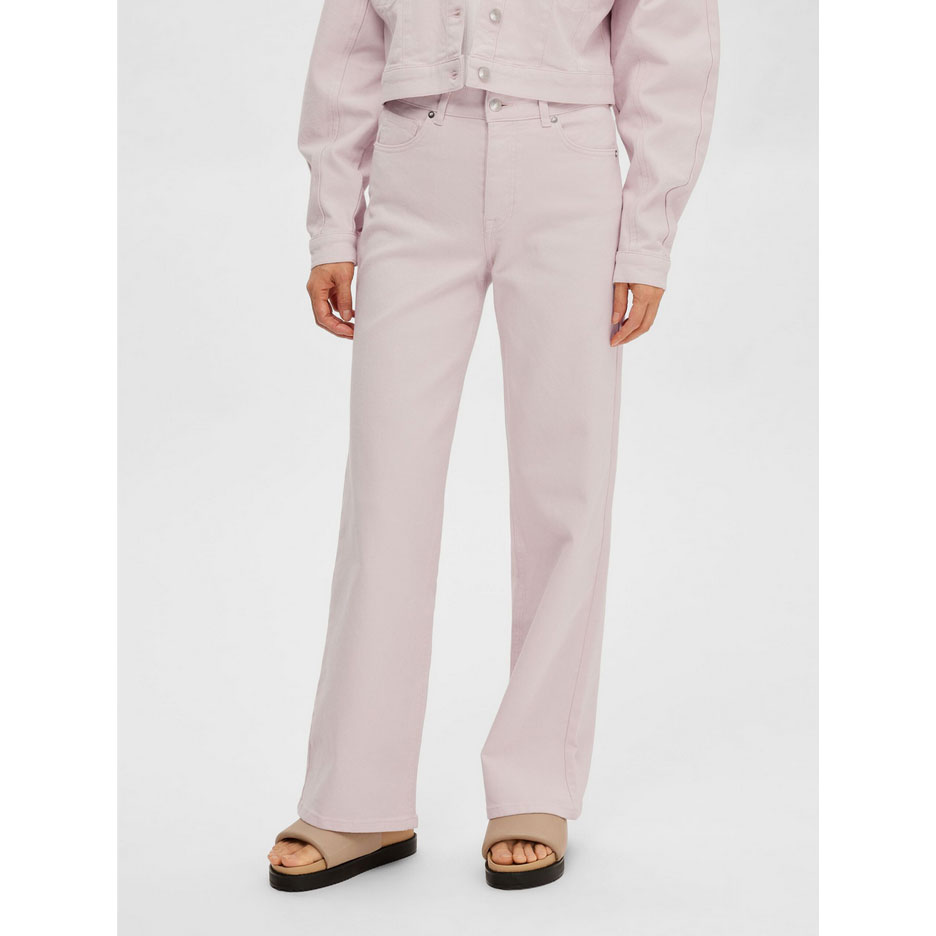 Selected Femme Alice Penny Selected Femme Jeans Rosa Model vorne