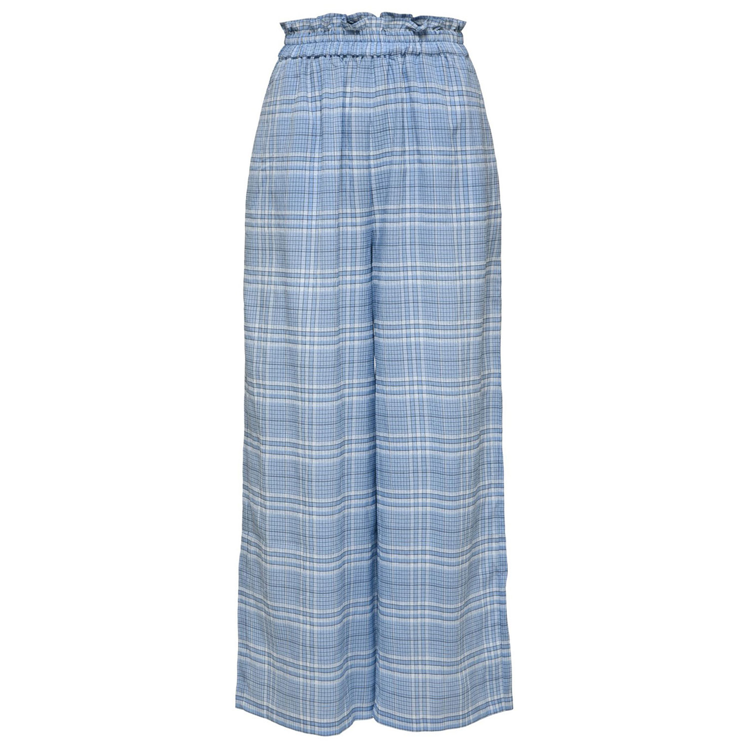 Selected Femme Brianna Cropped Hose Blue Bell Check