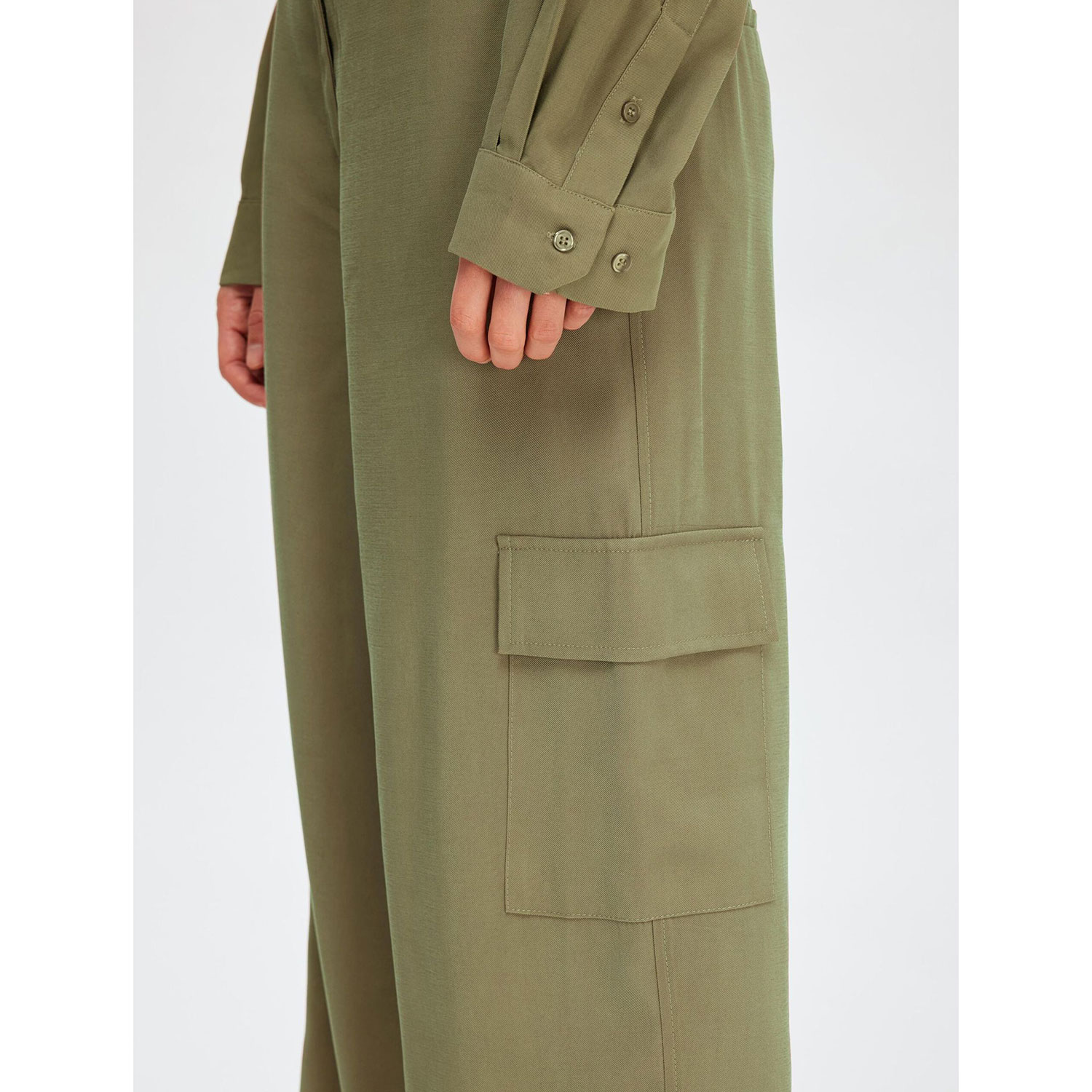 Selected Femme Emberly Hose Dusky Green