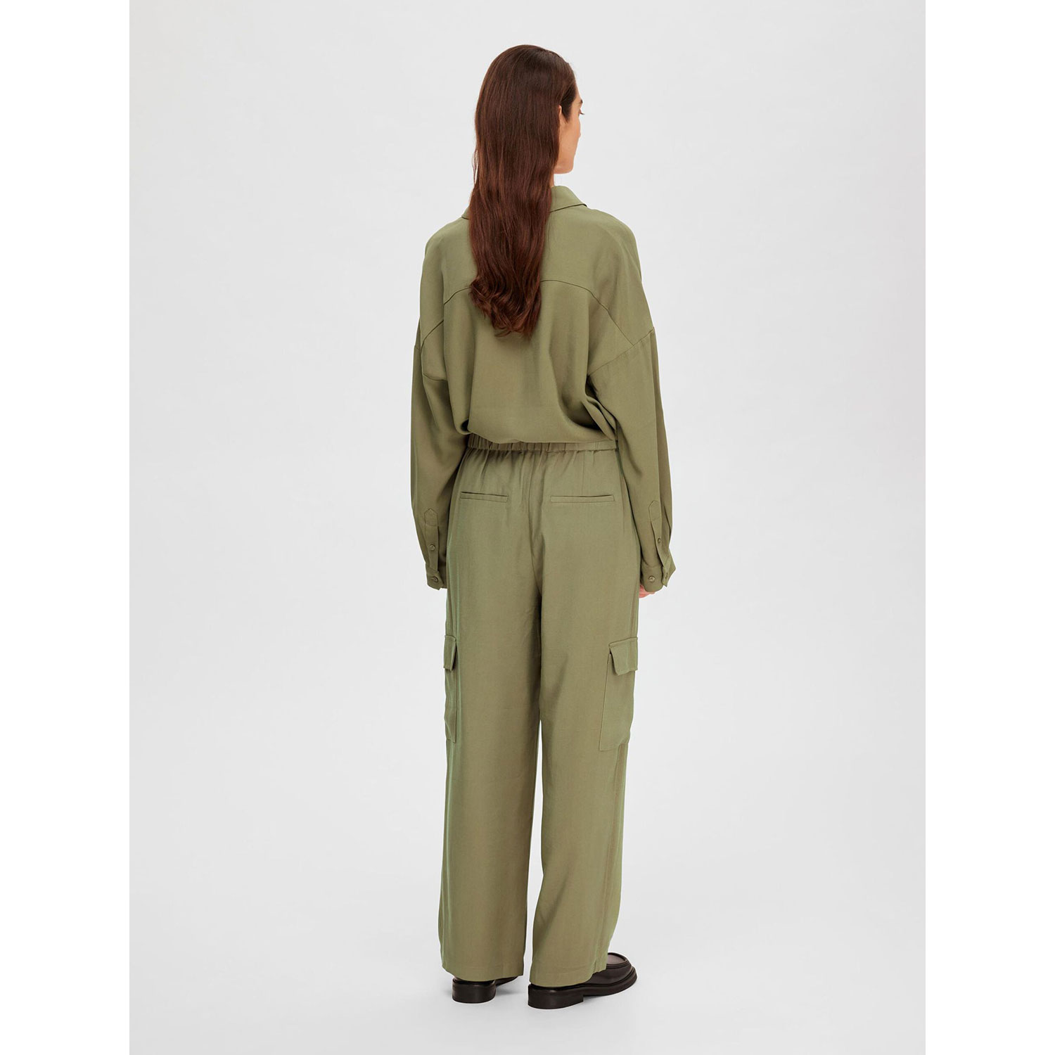 Selected Femme Emberly Hose Dusky Green