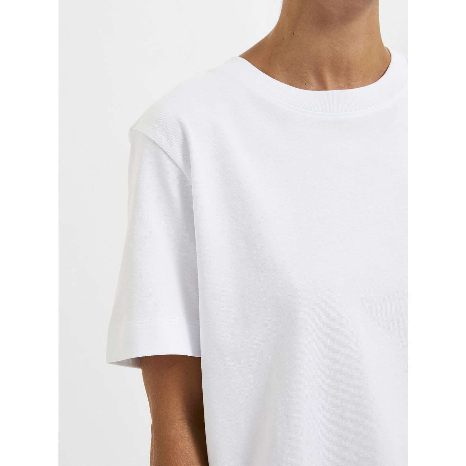 Selected Femme Essential Boxy T-Shirt Bright White