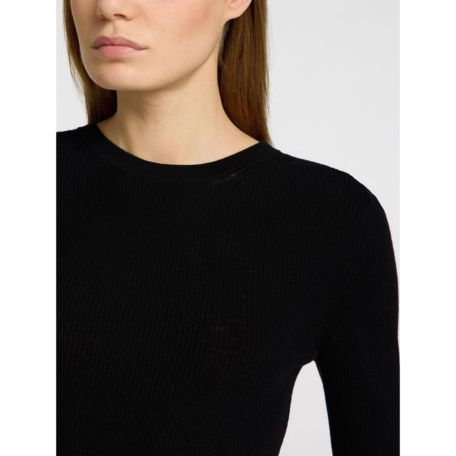 Selected Femme Ingrid Langarmshirt Black