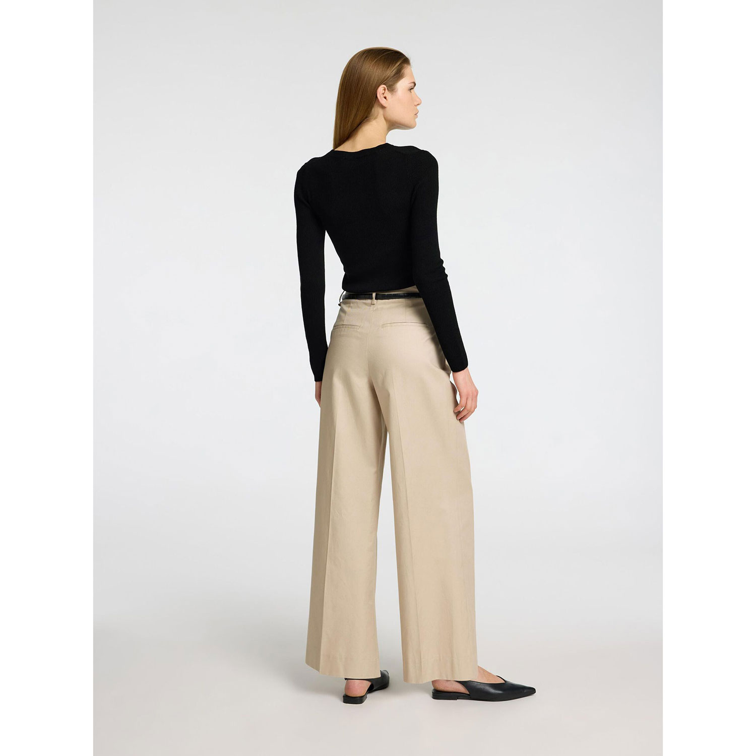 Selected Femme Ingrid Langarmshirt Black