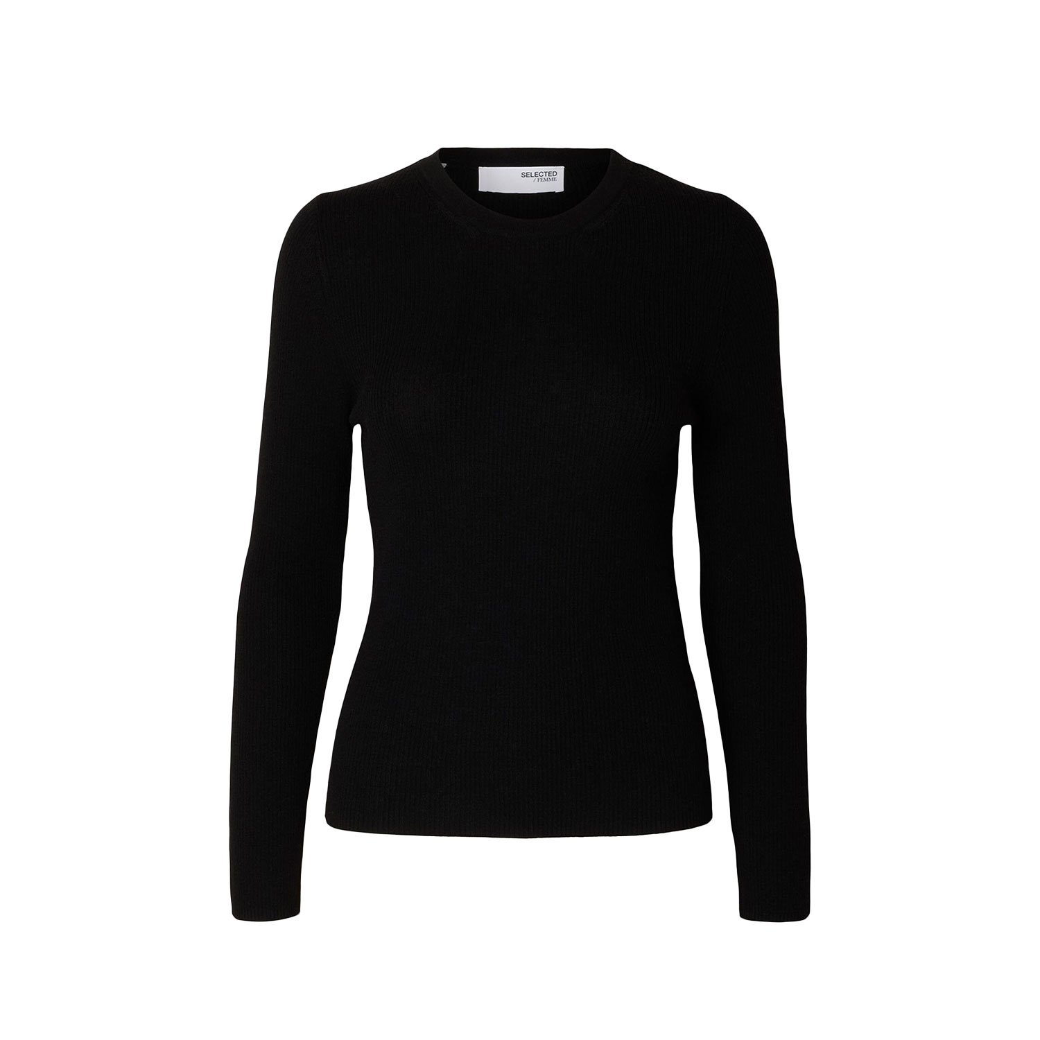 Selected Femme Ingrid Langarmshirt Black
