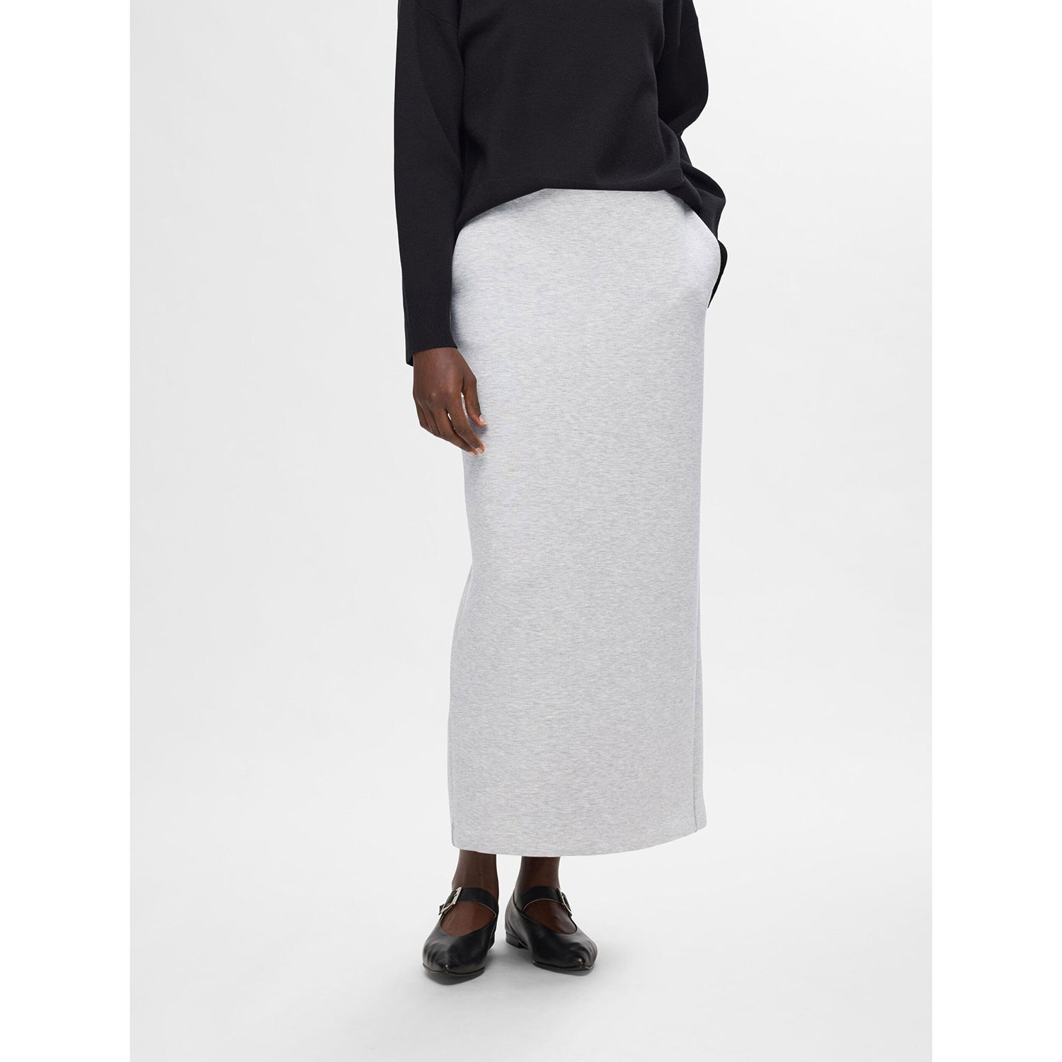 Selected Femme Jamila Jupe Light Grey Melange