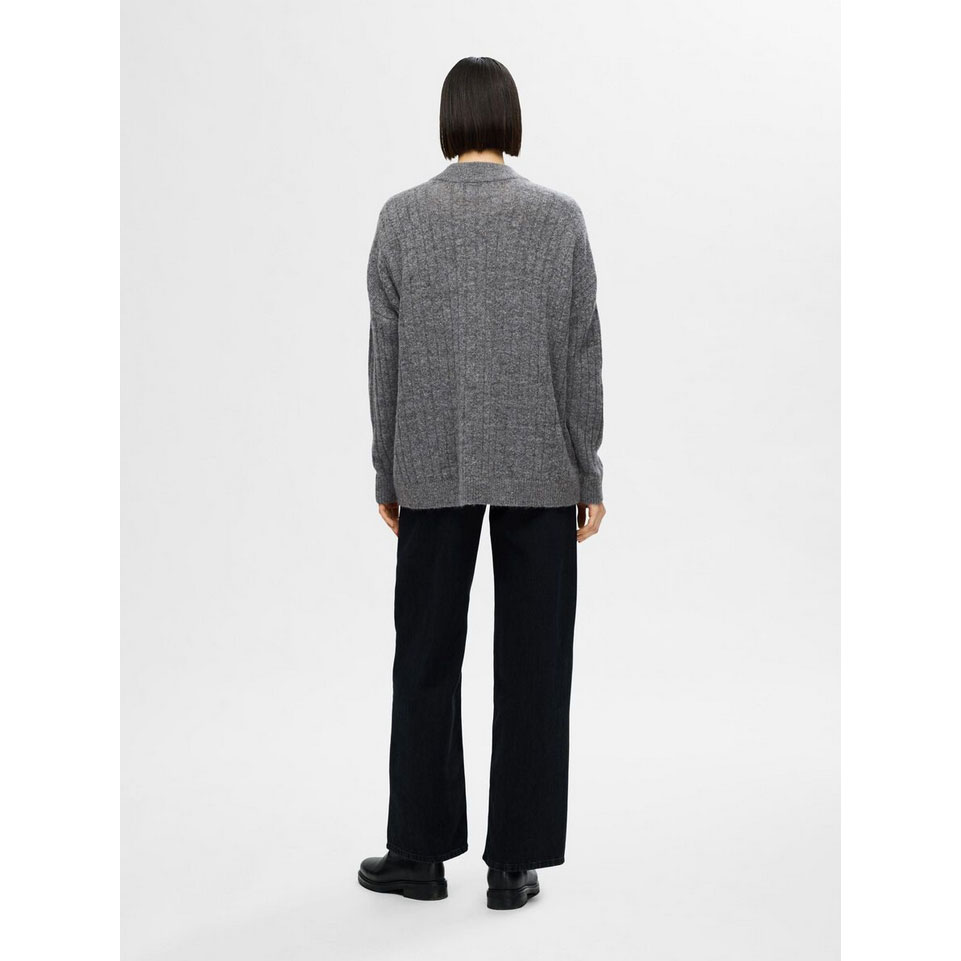 Selected Femme Maline Pullover Medium Grey Melange