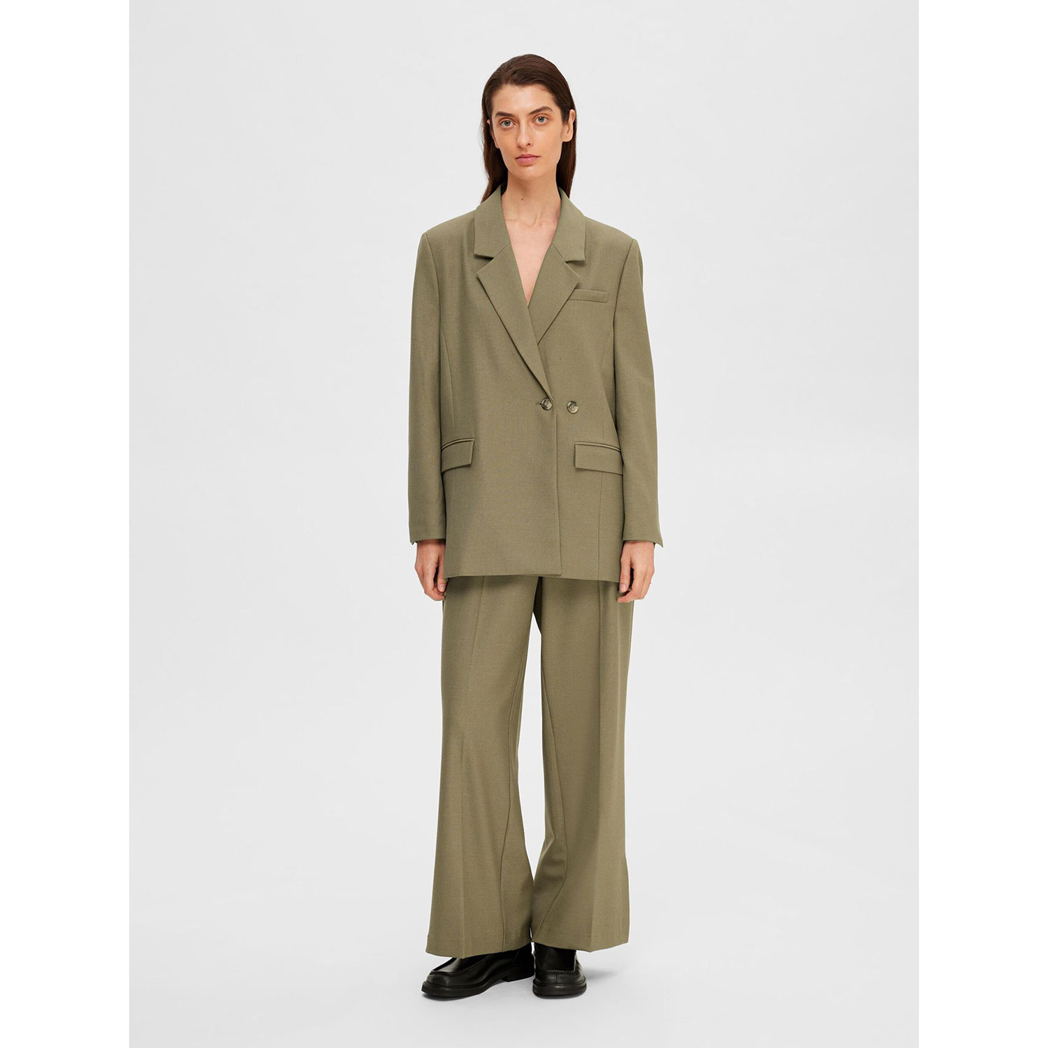 Selected Femme Mina Blazer Dusky Green