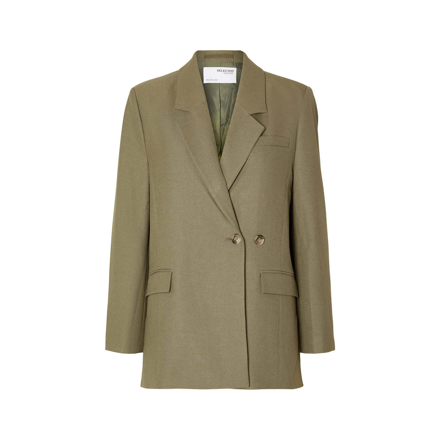 Selected Femme Mina Blazer Dusky Green
