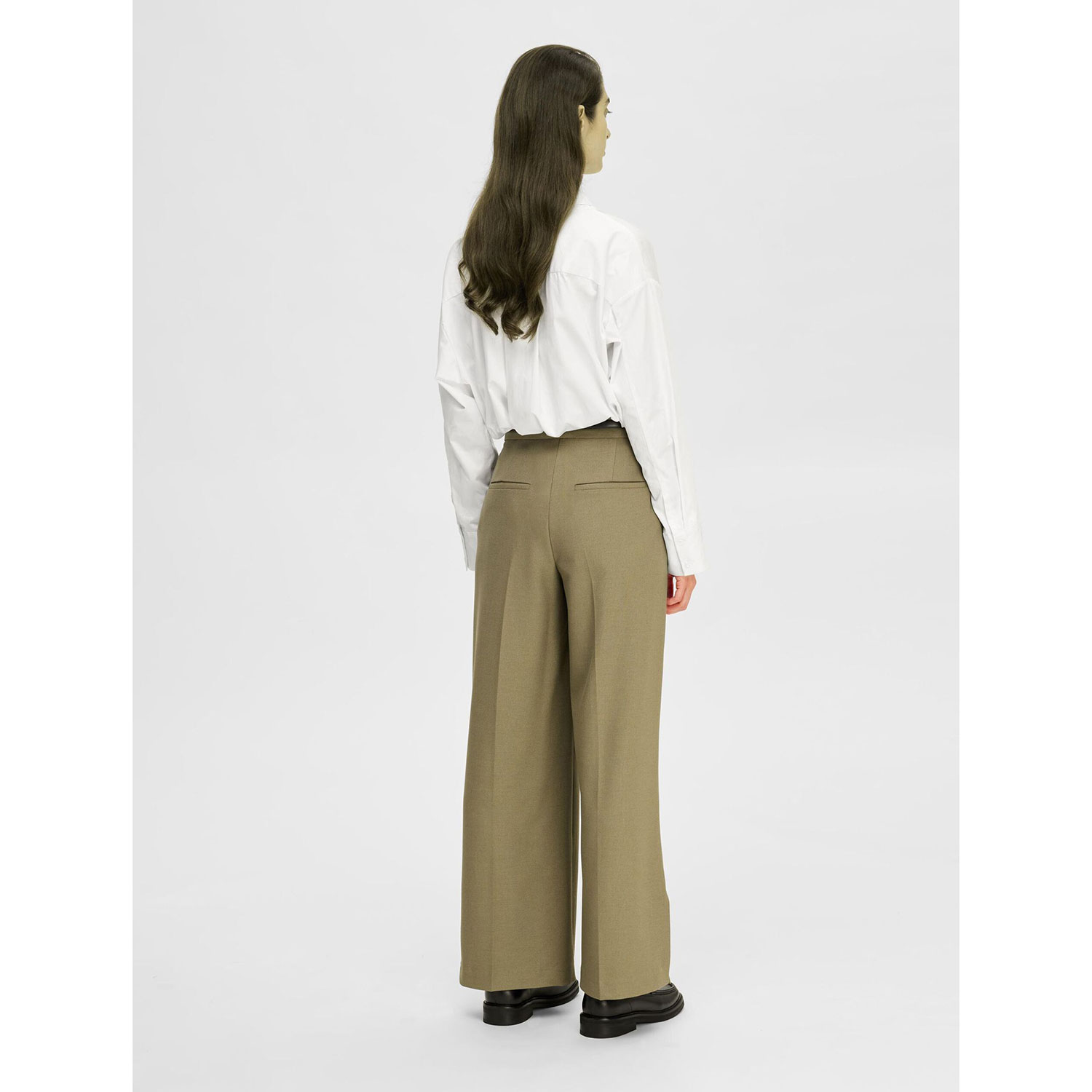 Selected Femme Mina Hose Dusky Green