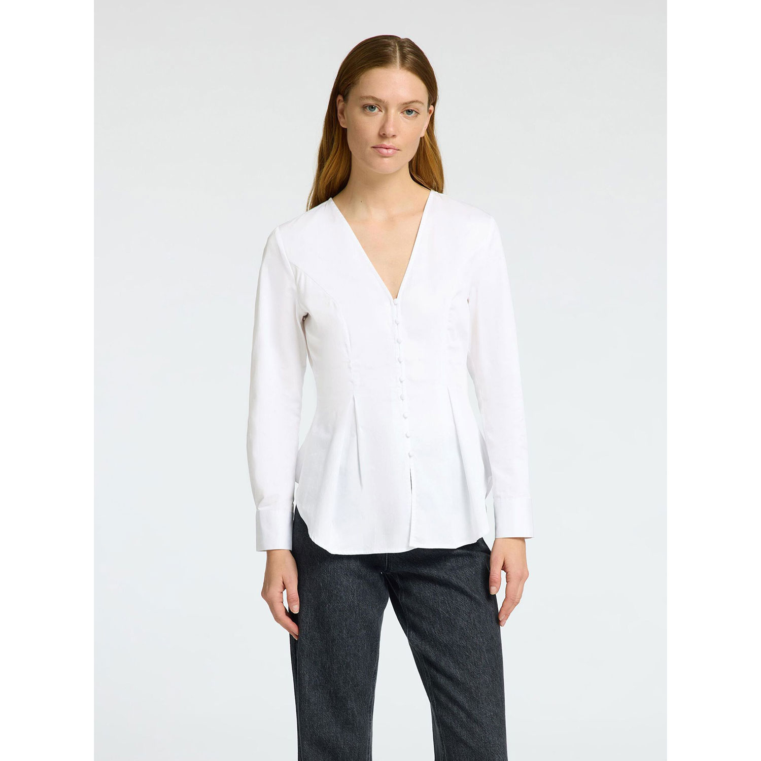 Selected Femme Naja Bluse Bright White
