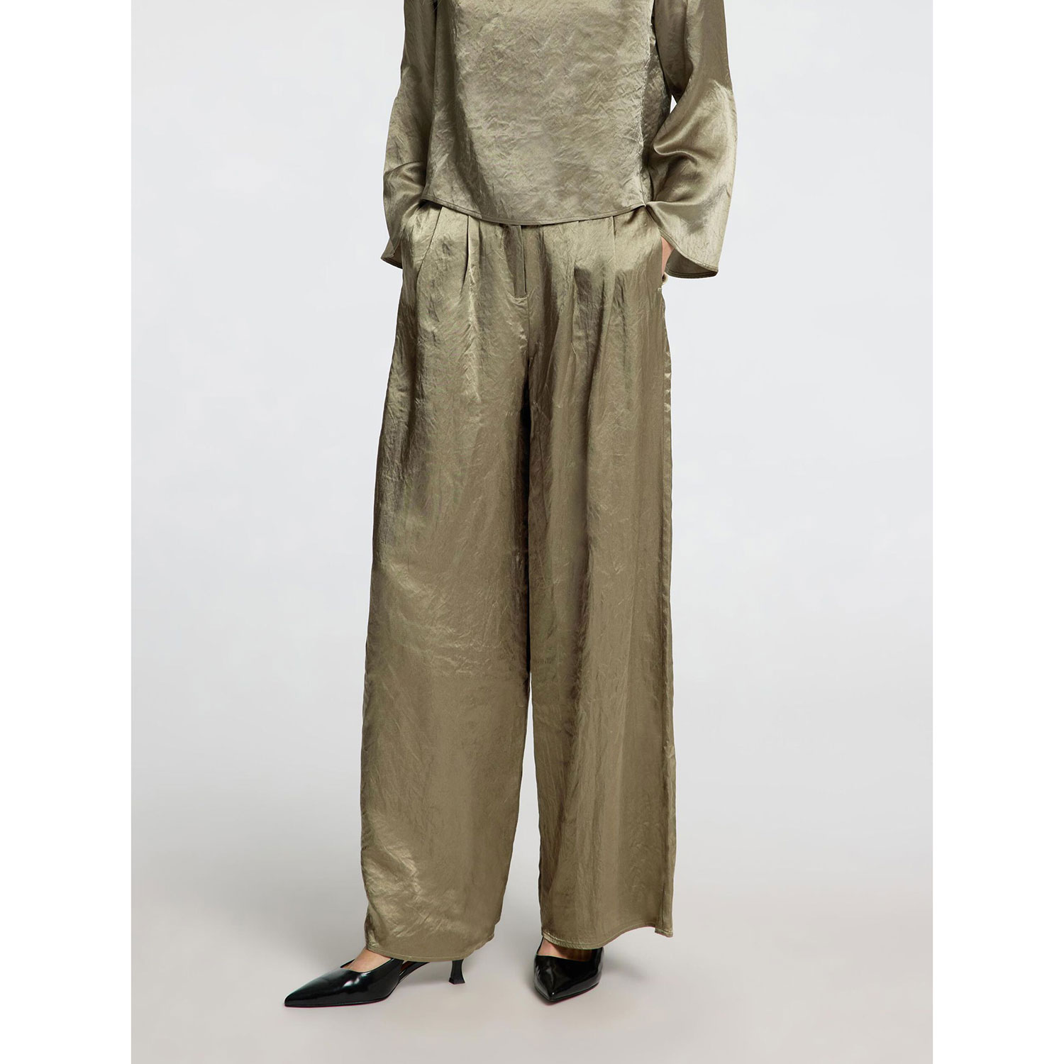 Selected Femme Selene Hose Vetiver