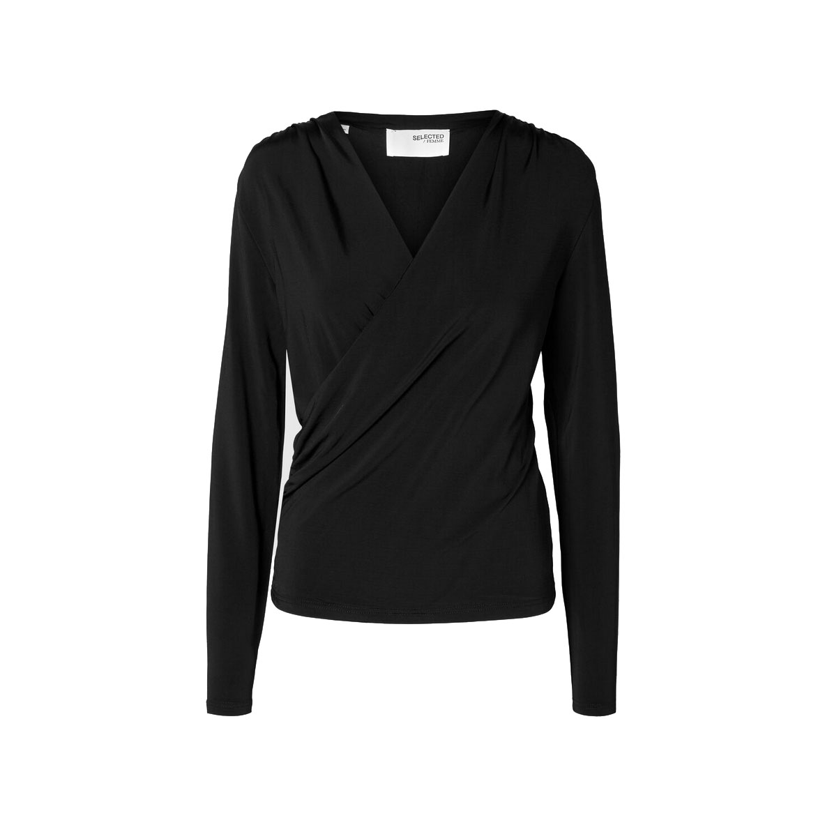 Selected Femme Zahra Langarmshirt Black