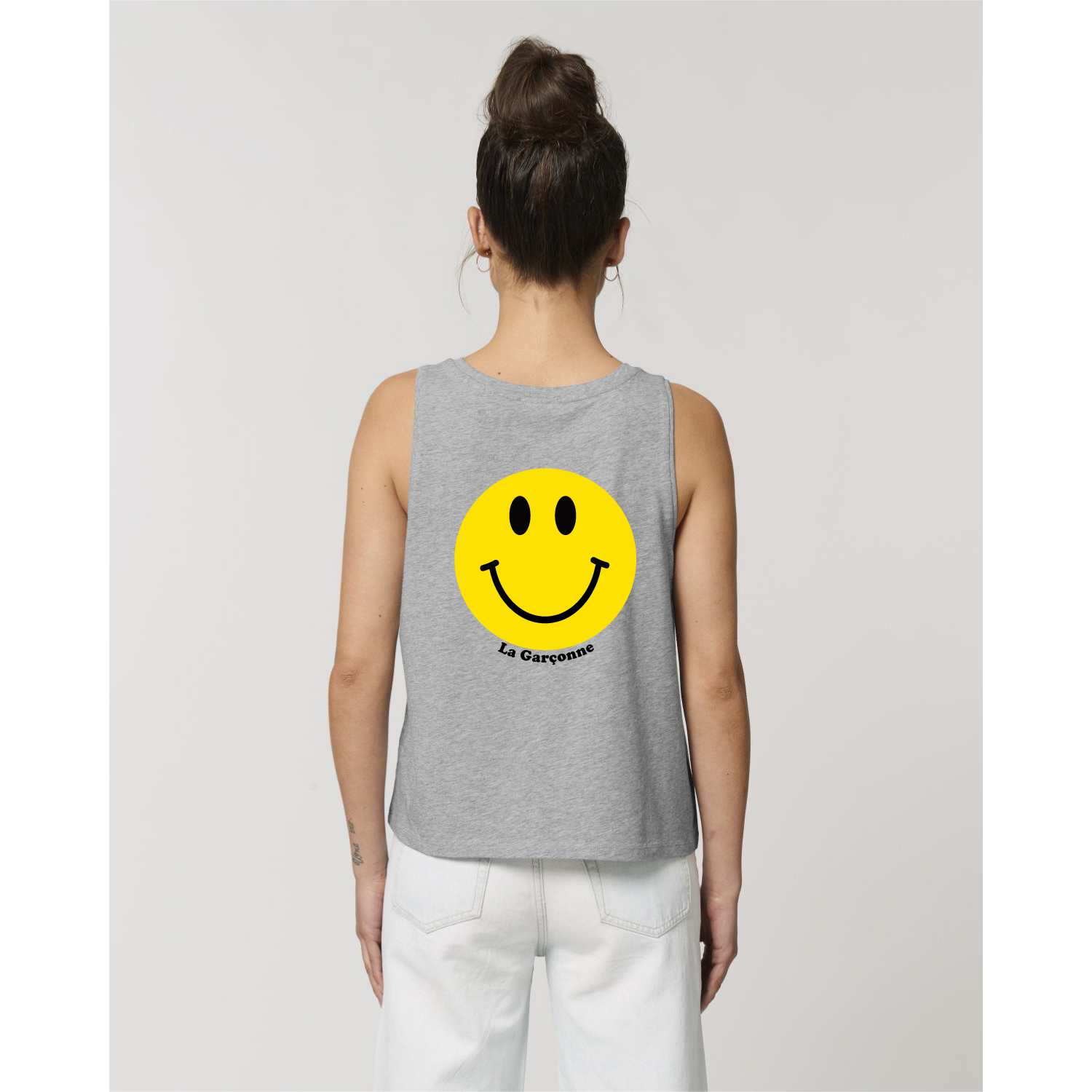 La Garçonne Vetements Smile Tank Top Heather Grey