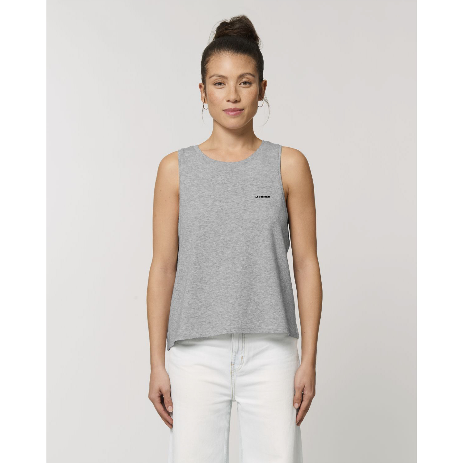 Smile Tank Top Heather Grey