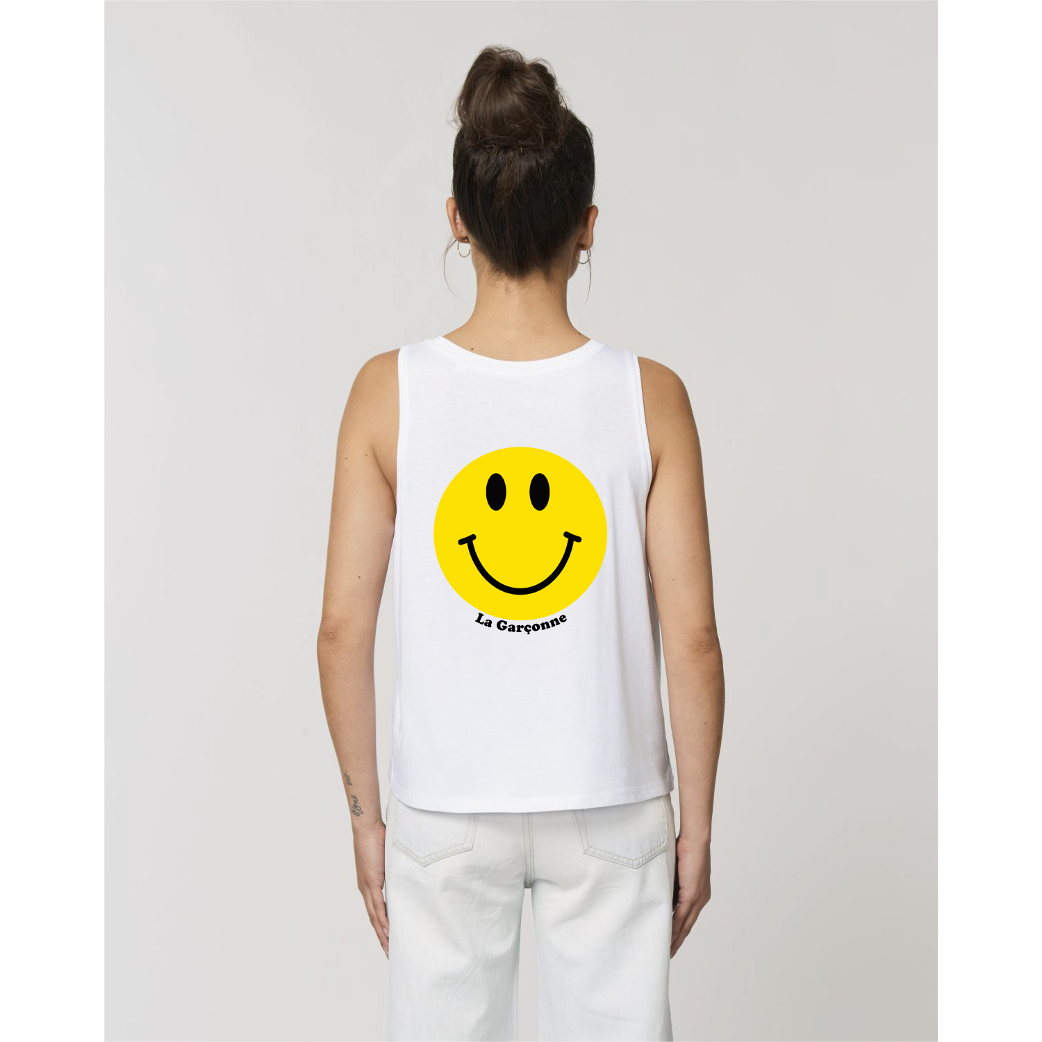 La Garçonne Vetements Smile Tank Top White