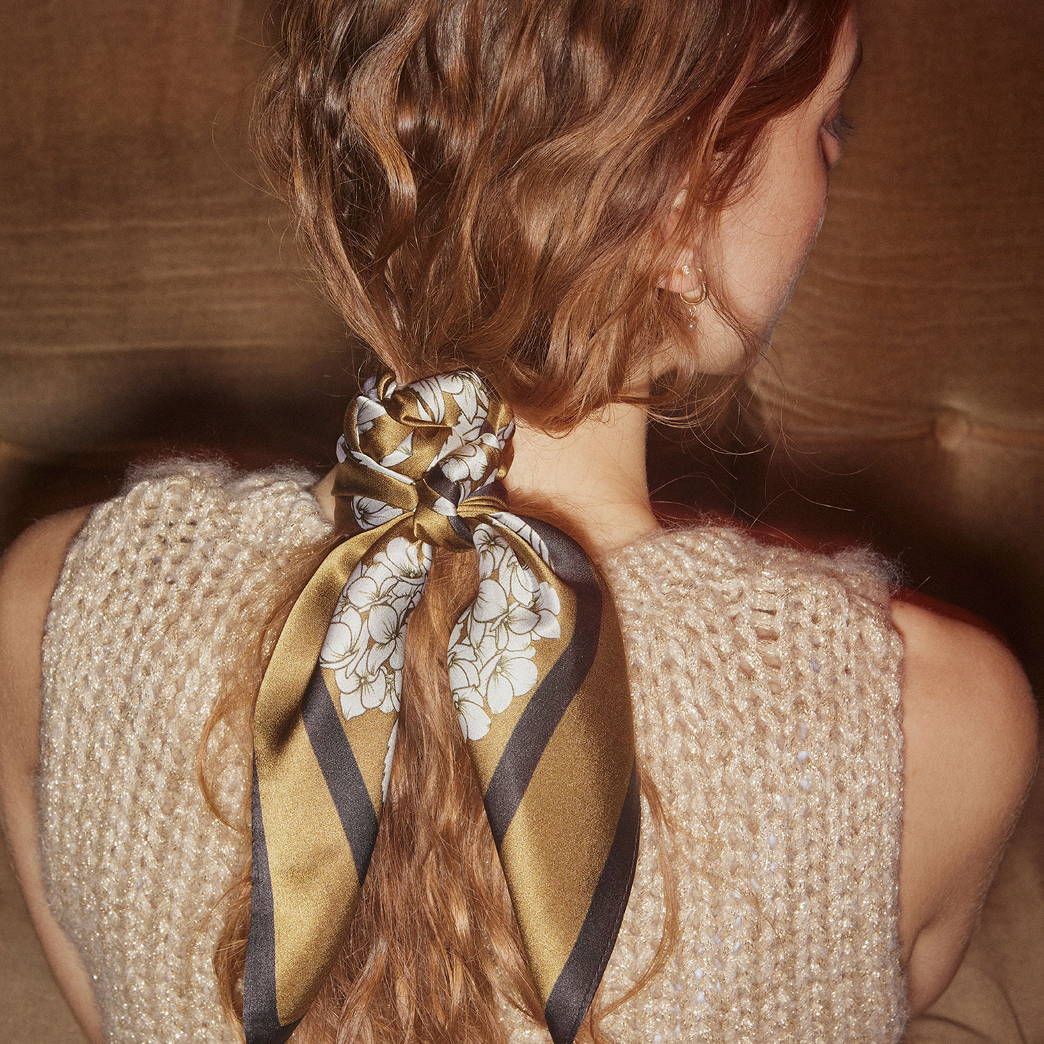 Sneaky Fox Kylie Seiden Foulard Chocolate