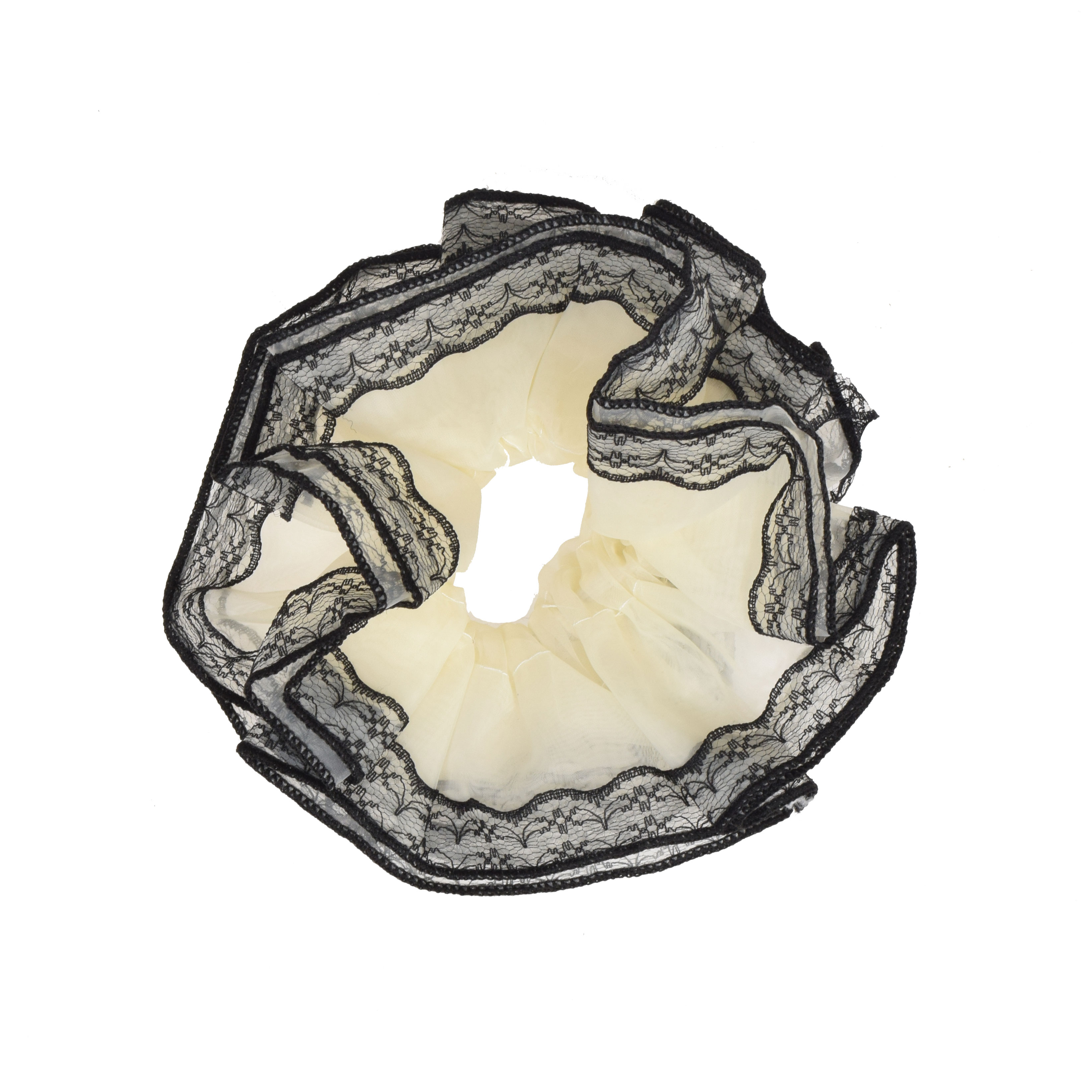 Spitzen Scrunchie Beige