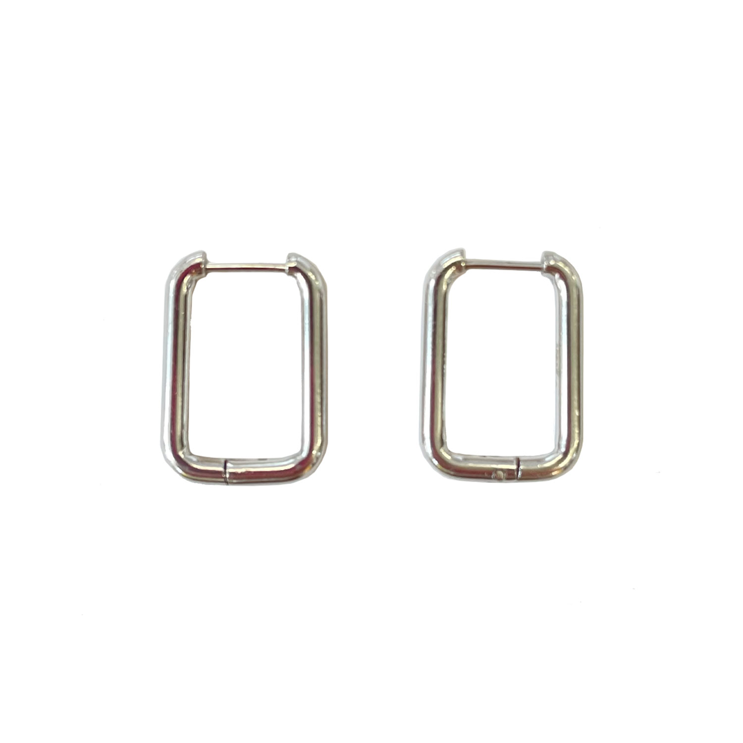 Square Ohrringe Edelstahl Silber