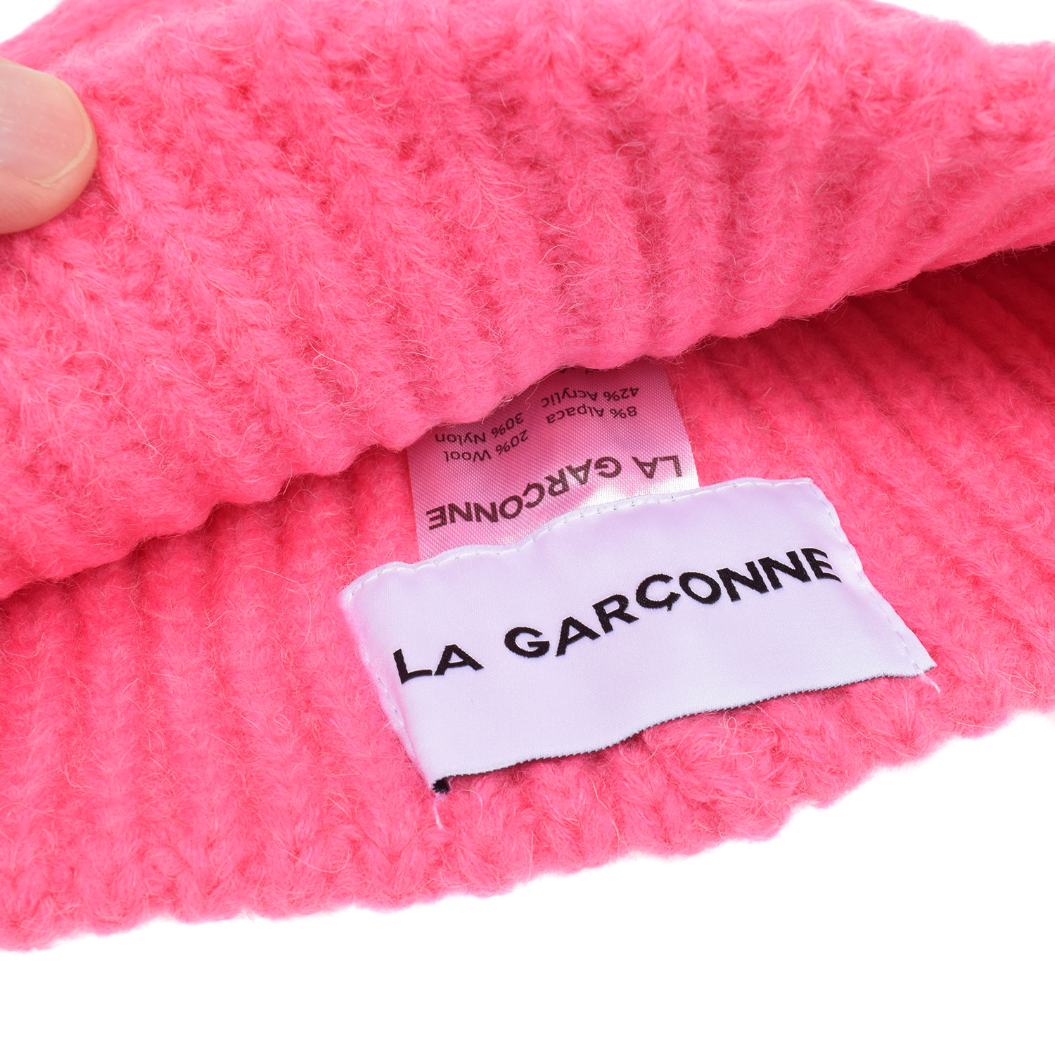 La Garçonne Accessoires St. Moritz Mütze Fuchsia meliert