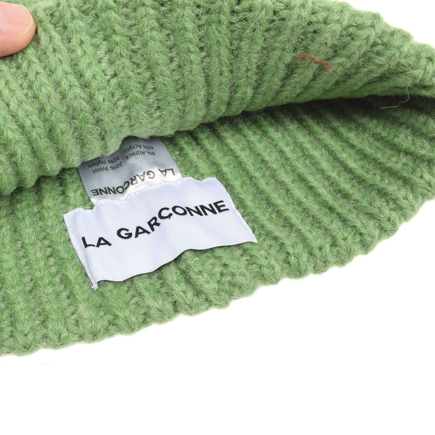La Garçonne Accessoires St. Moritz Mütze Grass Green meliert
