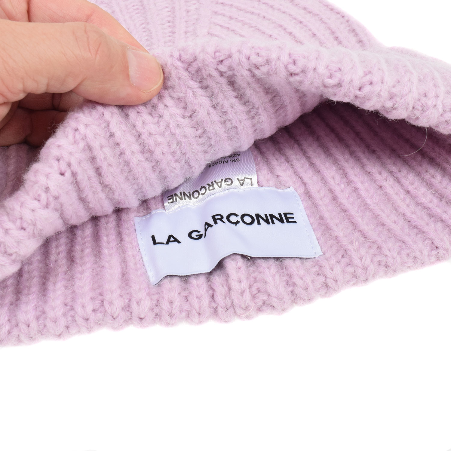 La Garçonne Accessoires St. Moritz Mütze Lila meliert