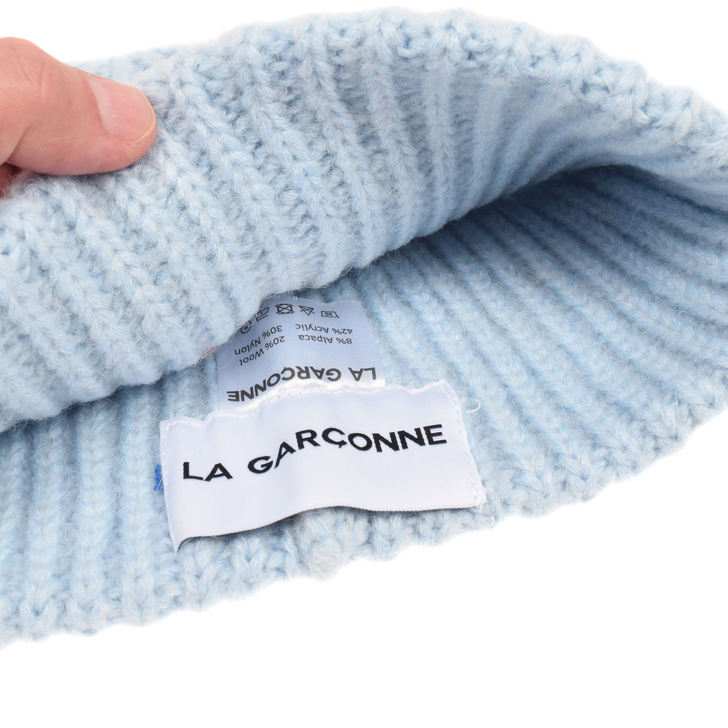 La Garçonne Accessoires St. Moritz Mütze Sky Blue meliert