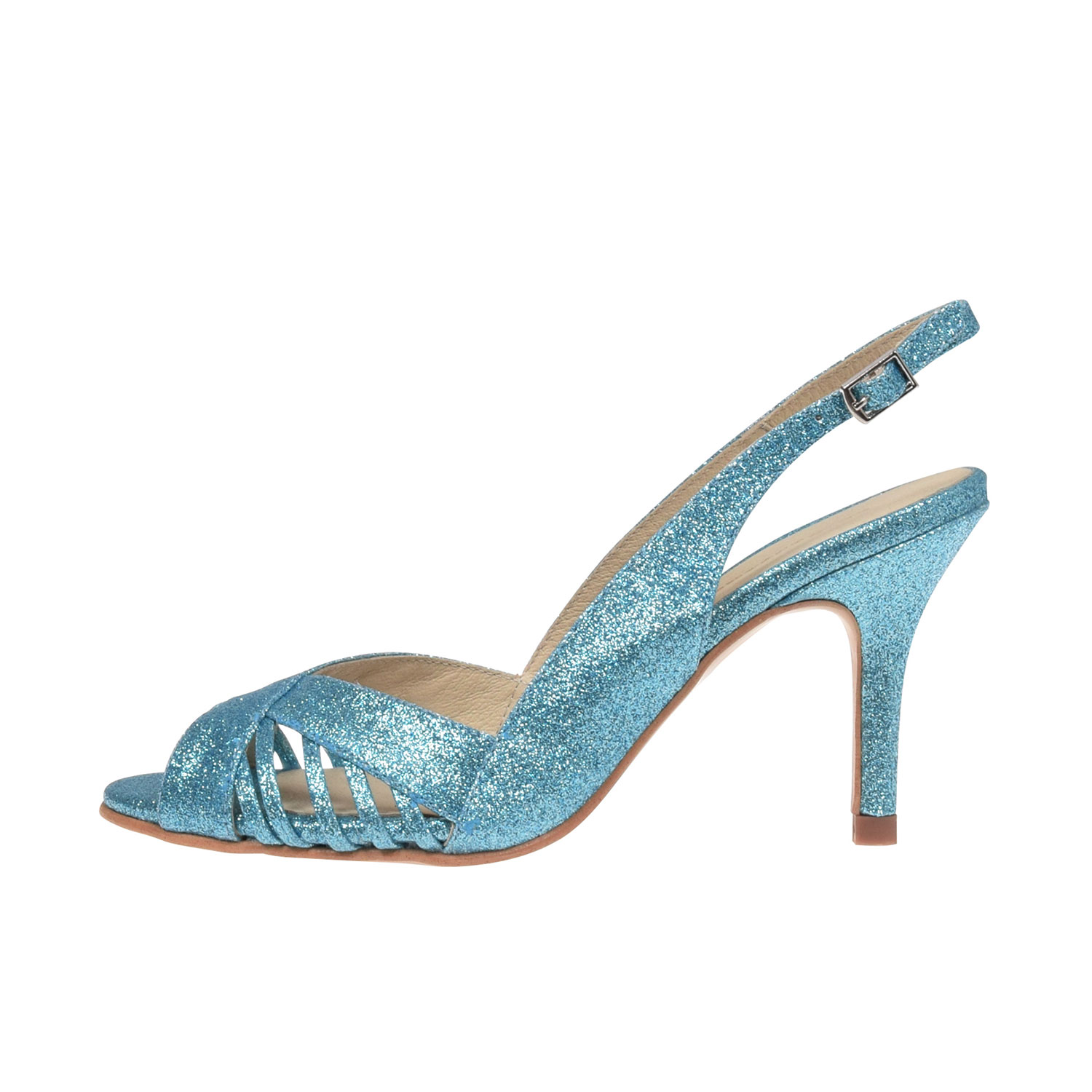 La Garçonne Starlette Absatzschuhe Glitter Turquesa