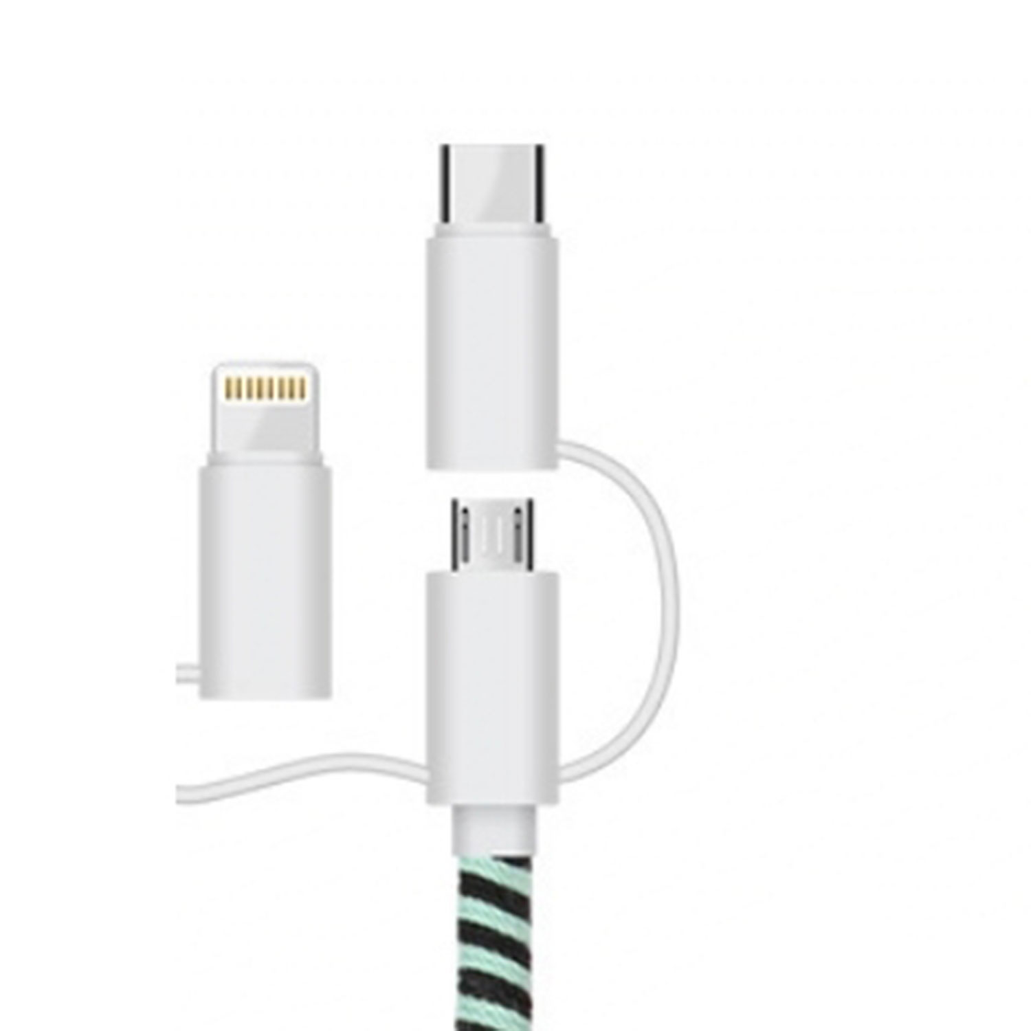 La Garçonne Accessoires Ladekabel Textil Pink/Mint