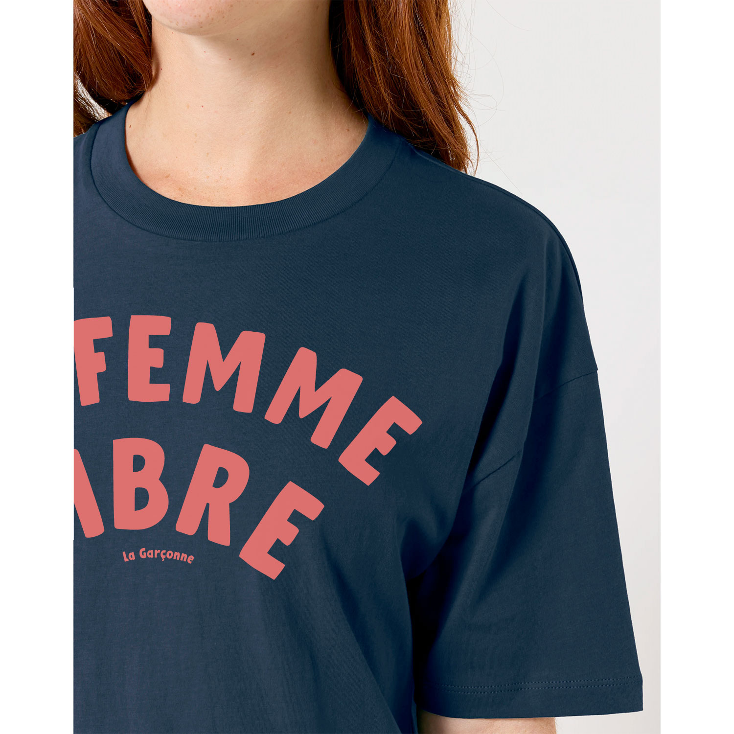La Garçonne Vetements La Femme Libre Boxy T-Shirt Navy
