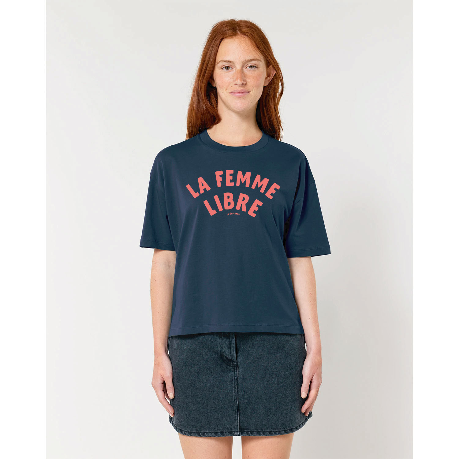 La Garçonne Vetements La Femme Libre Boxy T-Shirt Navy