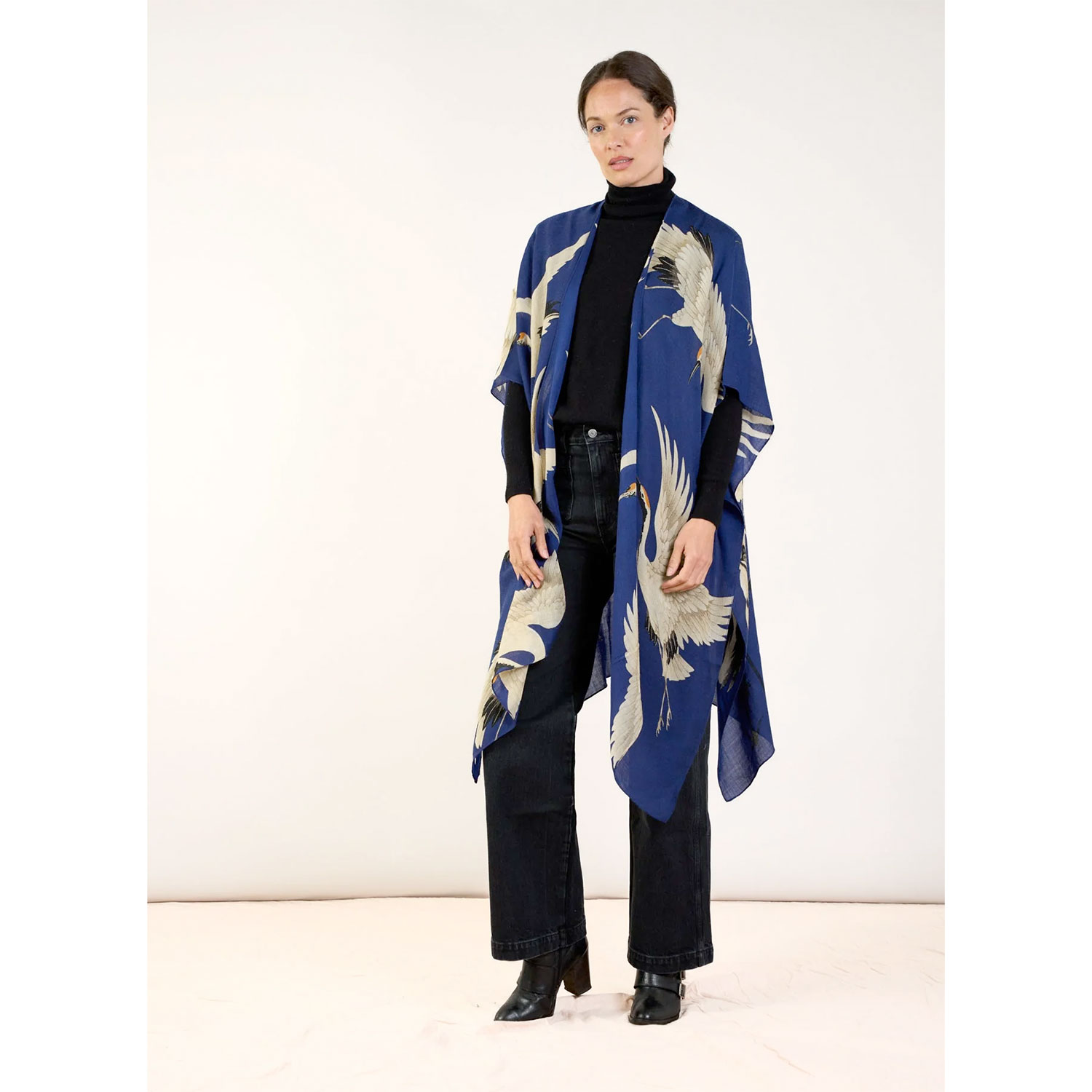 Throwover Wool Stork Royal Blue Grey