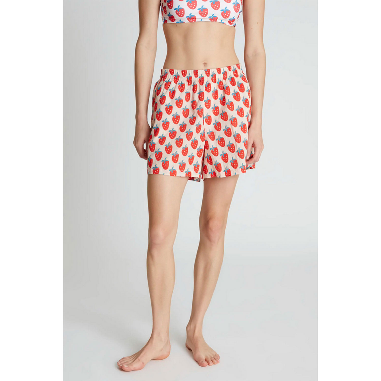 Compañia Fantastica Strawberry Beach Print Shorts