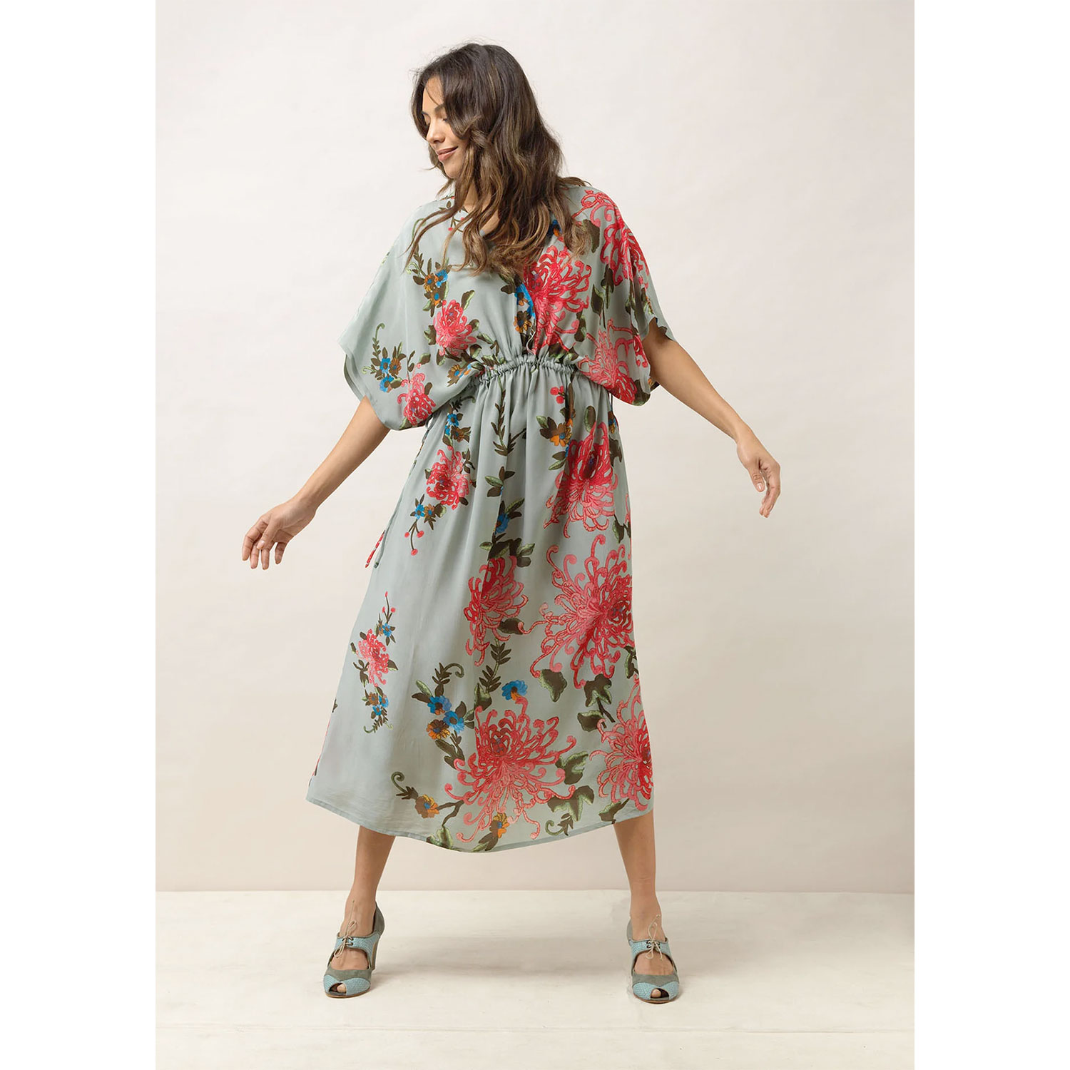 One Hundred Stars String Dress Chrysanthemum Aqua