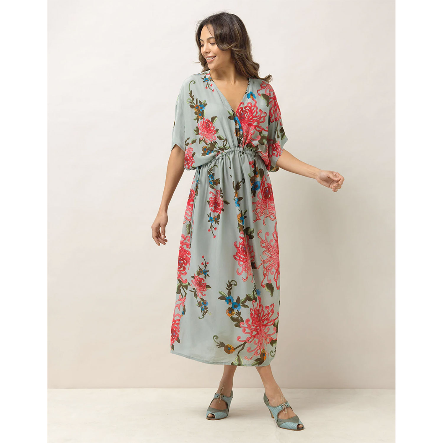 One Hundred Stars String Dress Chrysanthemum Aqua