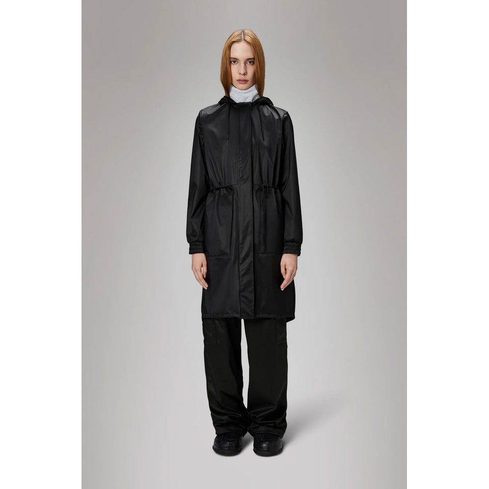 Rains String W Parka Jacke Black Grain