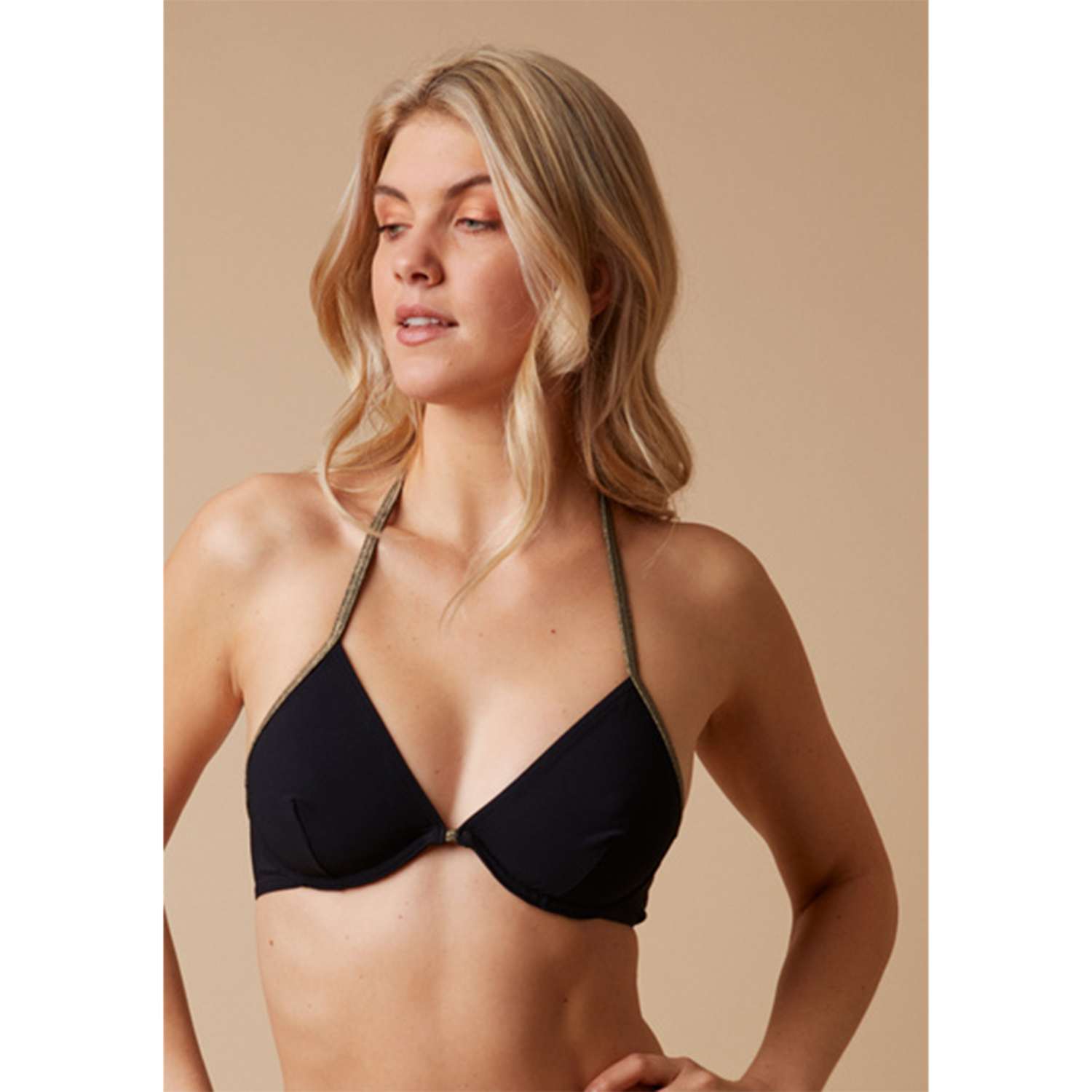 Stromboli Black Gold Bikini Top