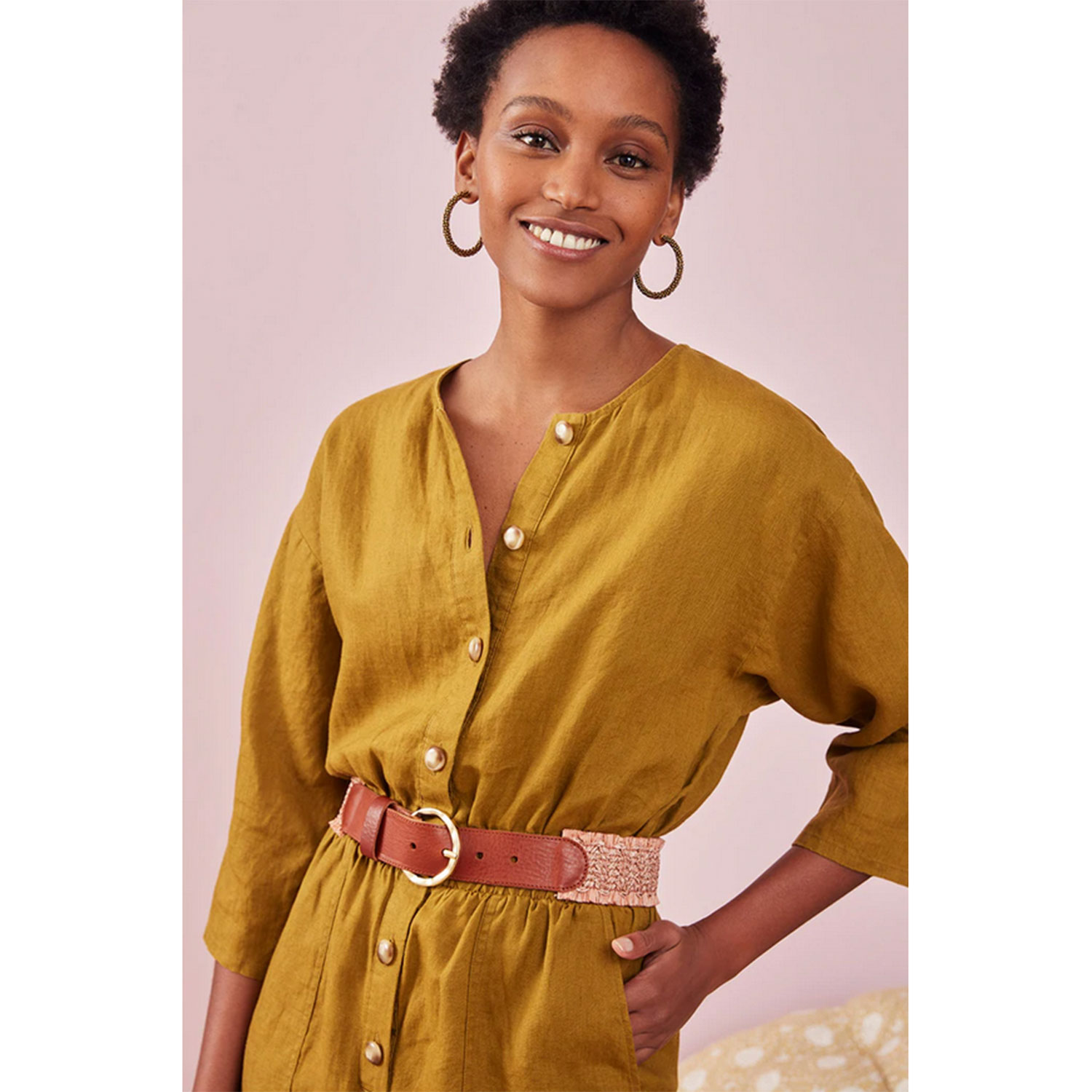 Des Petits Hauts Takili Des Petits Hauts Jumpsuit grün Model detail