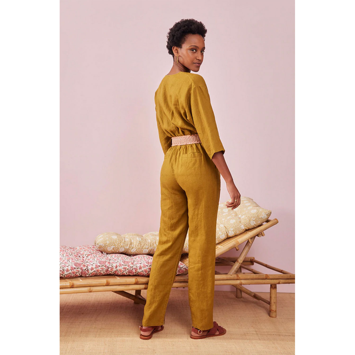 Des Petits Hauts Takili Des Petits Hauts Jumpsuit grün Model hinten