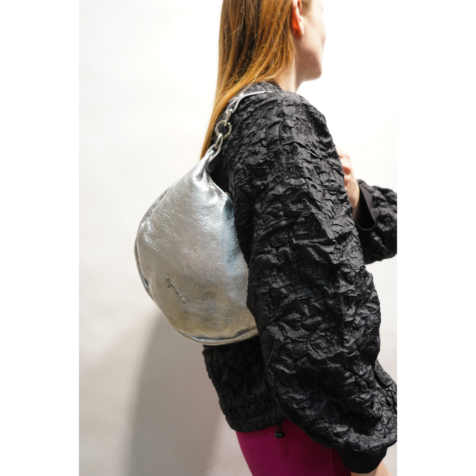 La Garçonne Accessoires Tamika Hobo Tasche Silver