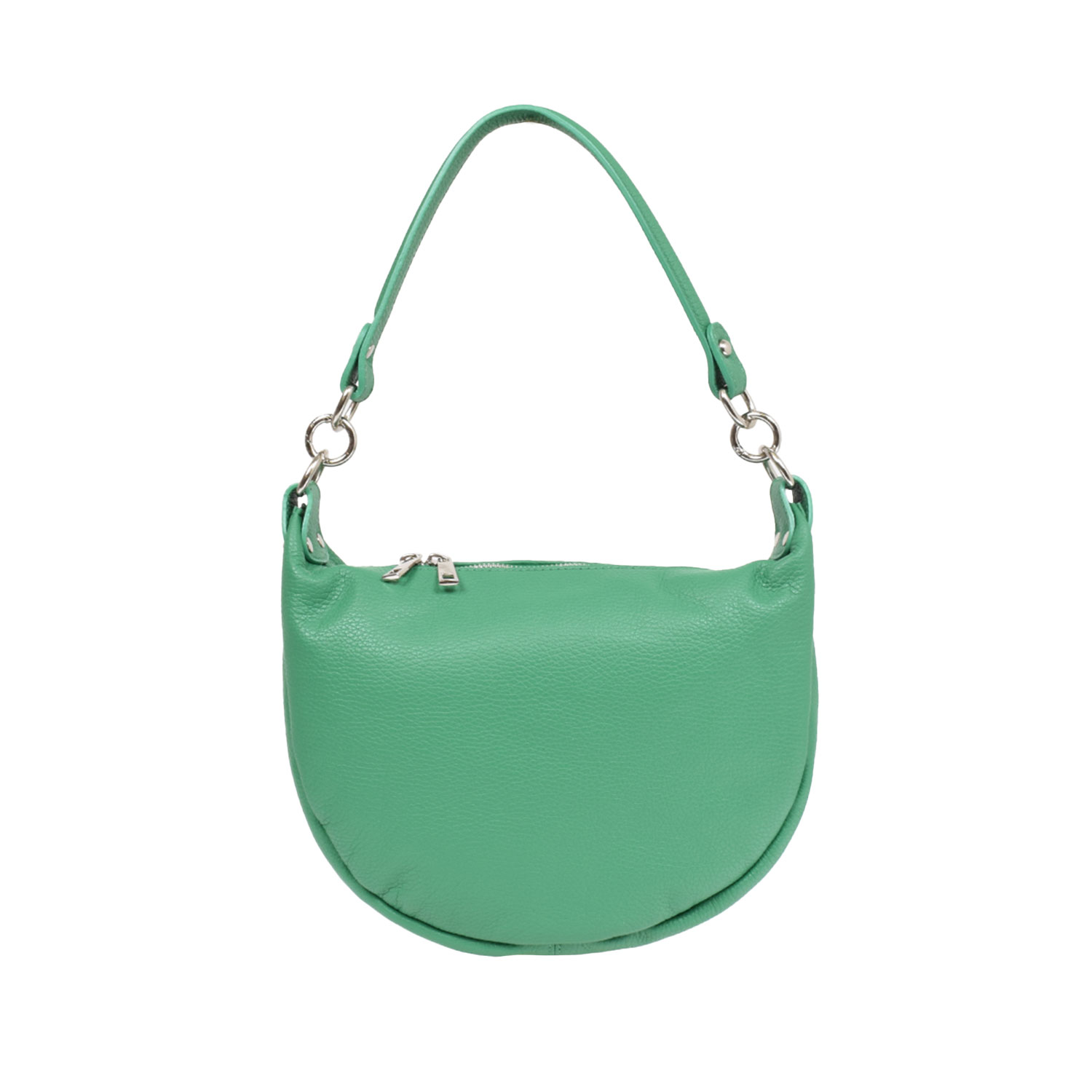 La Garçonne Accessoires Tamika Hobo Handtasche in Grün aus echtem Leder von La Garçonne Accessoires vorne