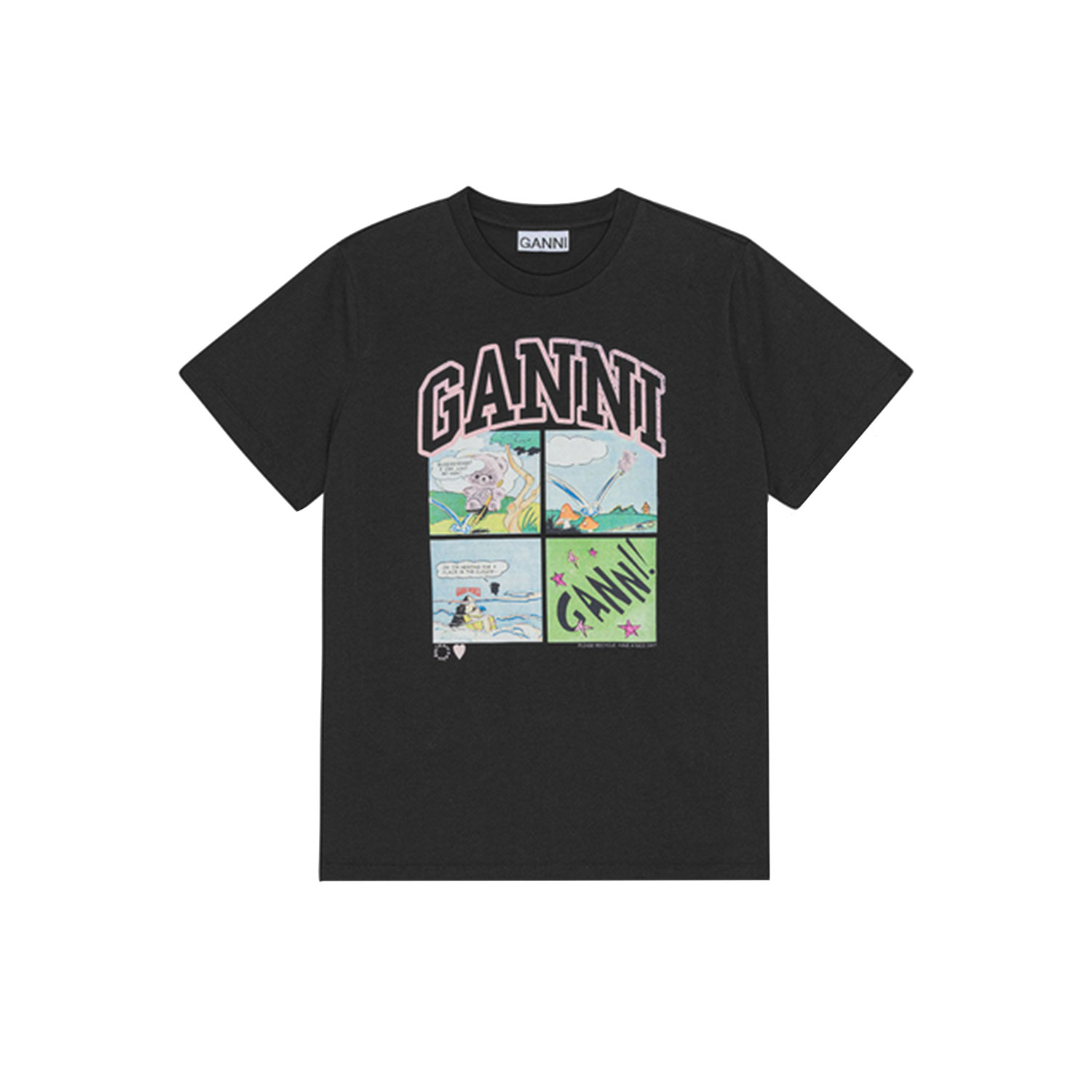 Ganni BD Teddy Relaxed T-Shirt Phantom