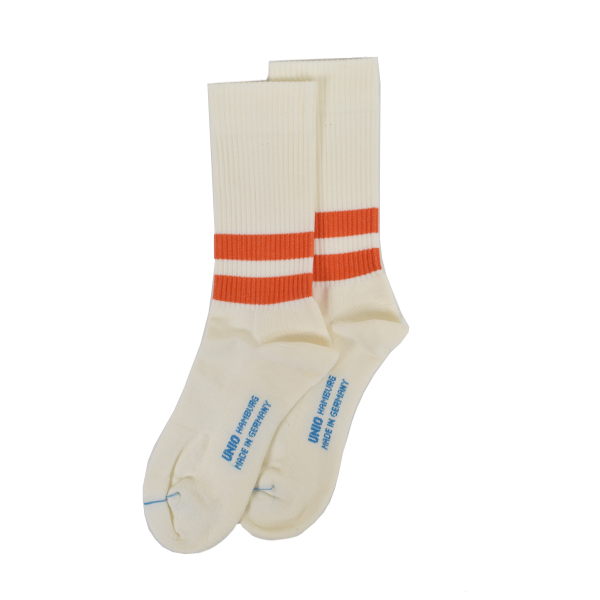 UNIO Hamburg Tennis Neon UNIO Hamburg Socken Ecru Orange vorne