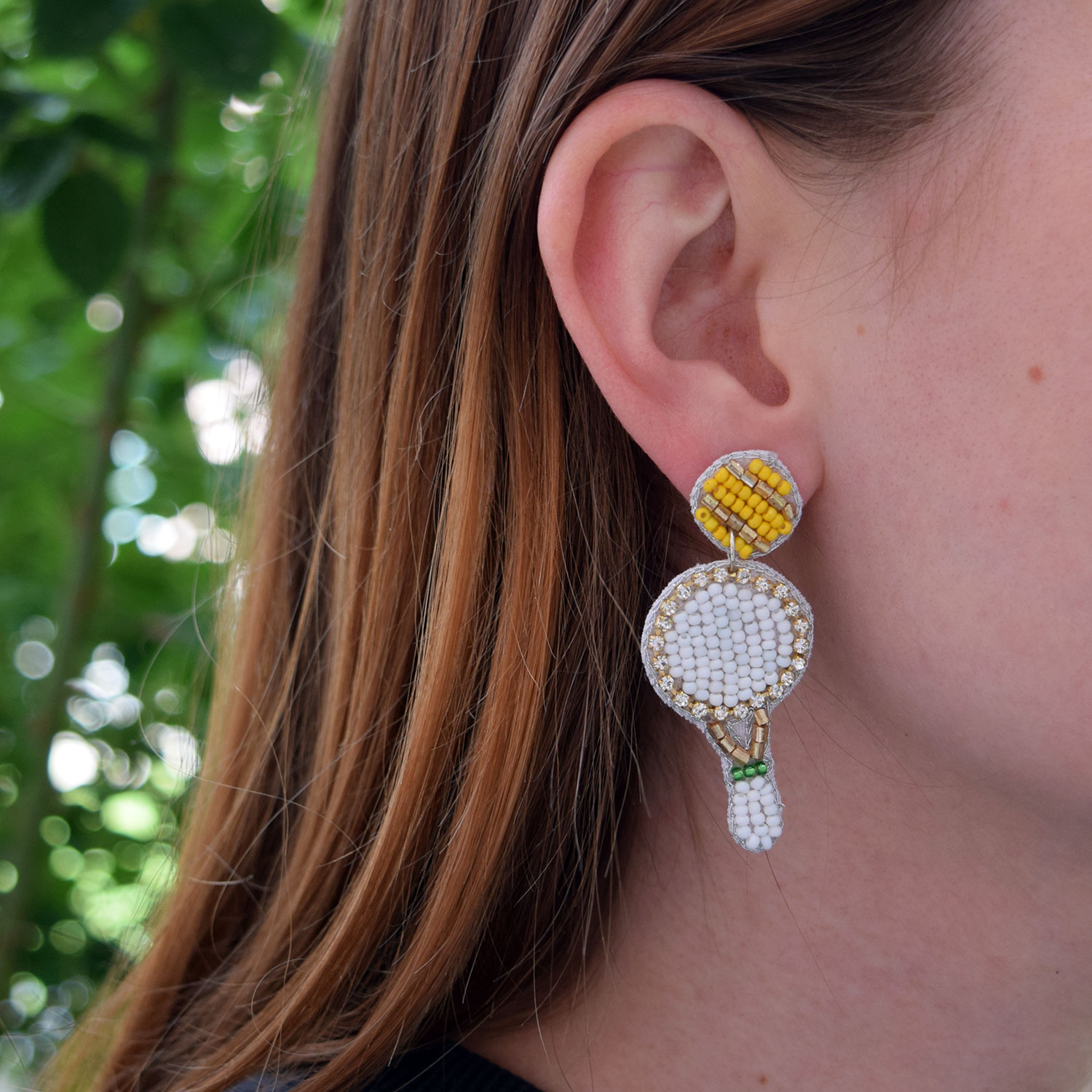 La Garçonne Bijoux Tennisracket Ohrstecker