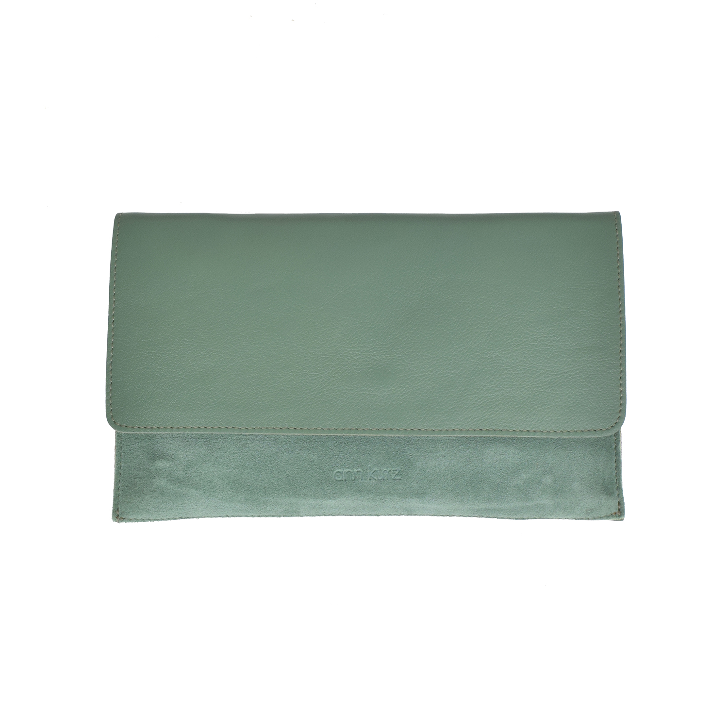 Ann Kurz Thin Clutch in Mintgrün von Ann Kurz vorne