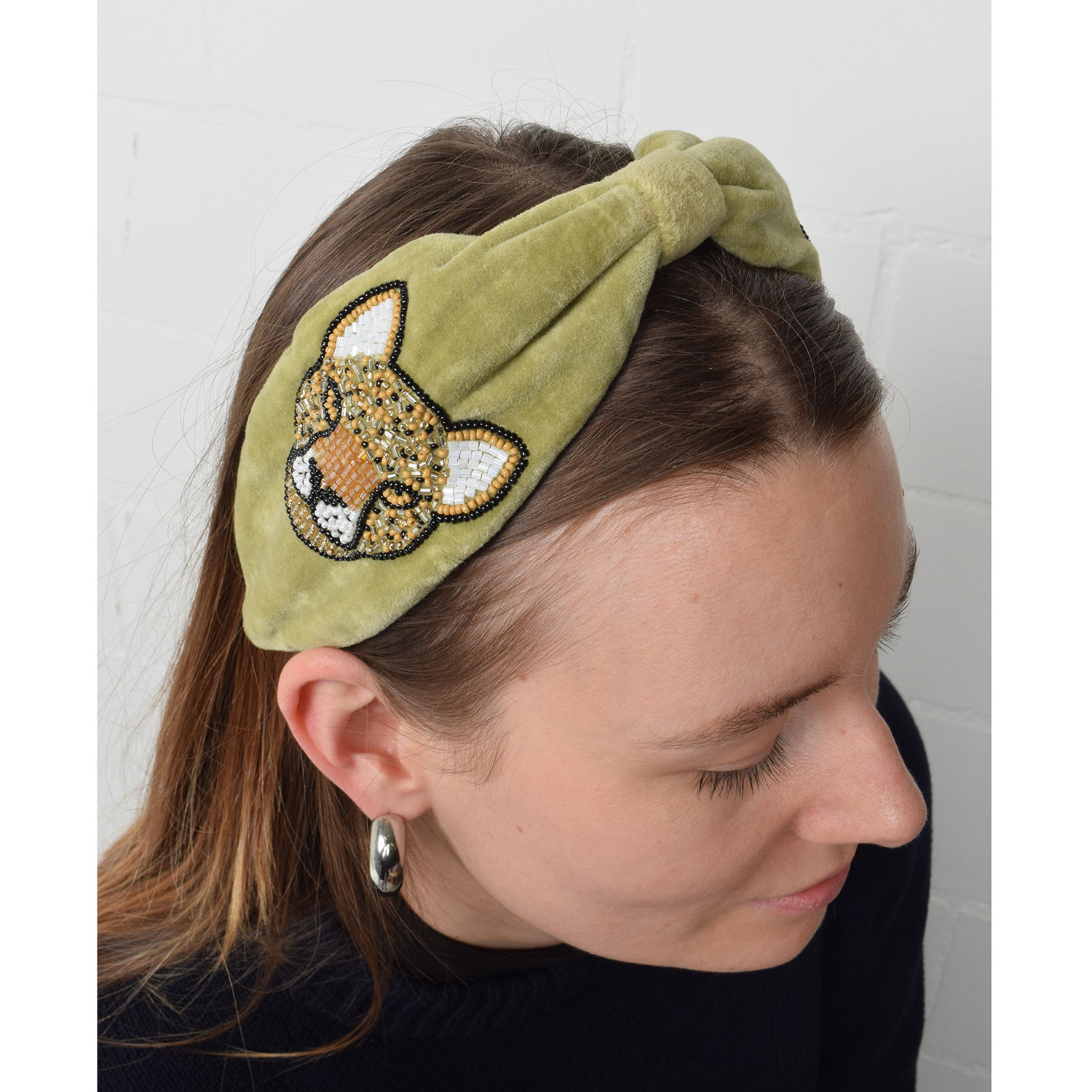 La Garçonne Accessoires Leopard Haarreif Light Olive