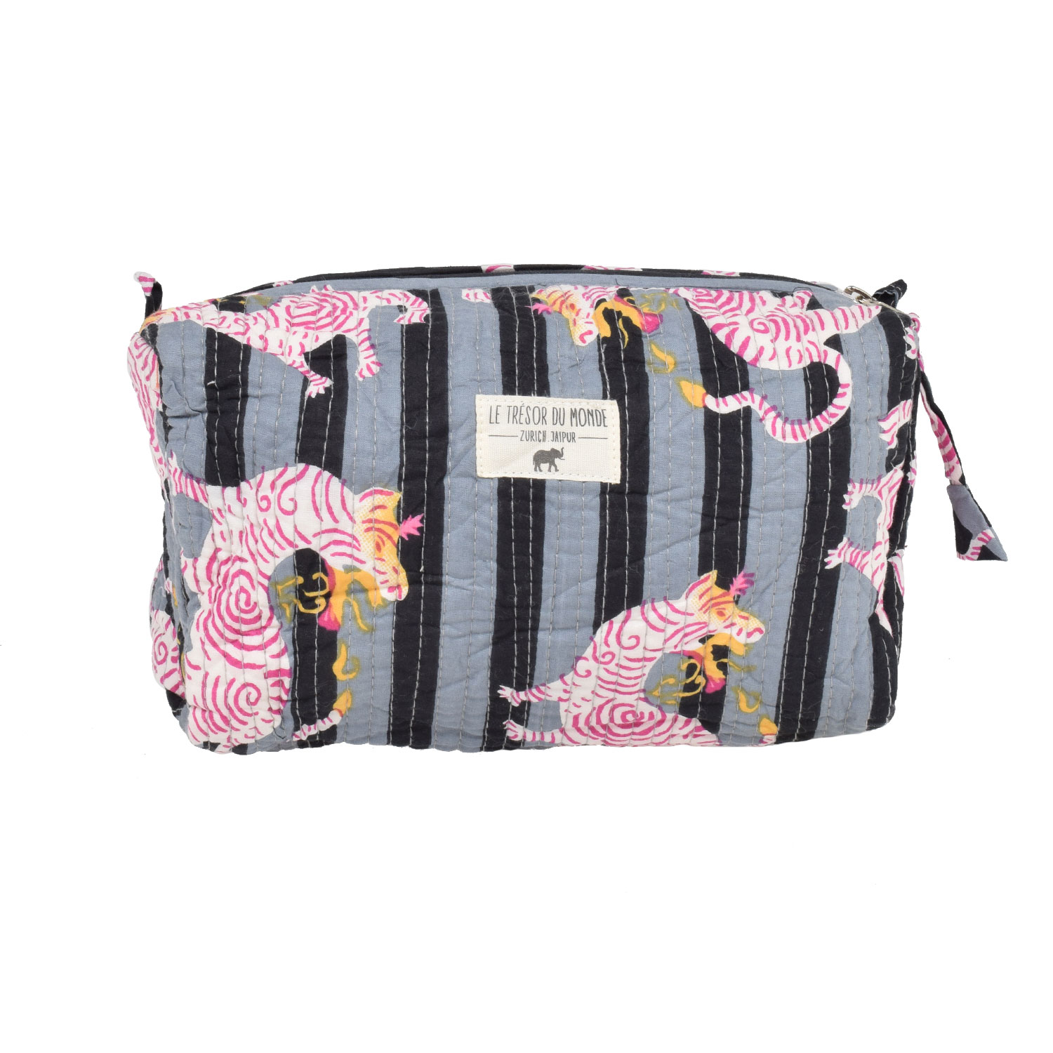 Tiger Large Necessaire Grey Stripes