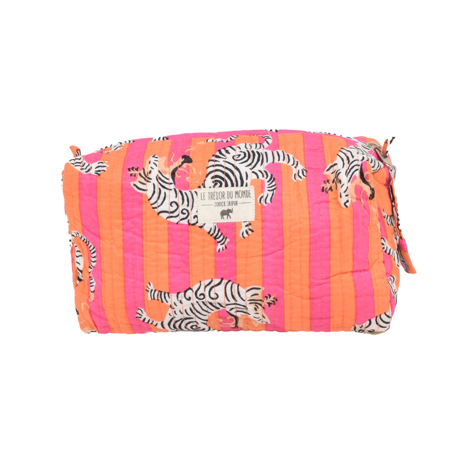 Le Trésor Du Monde Tiger Large Necessaire Orange Stripes