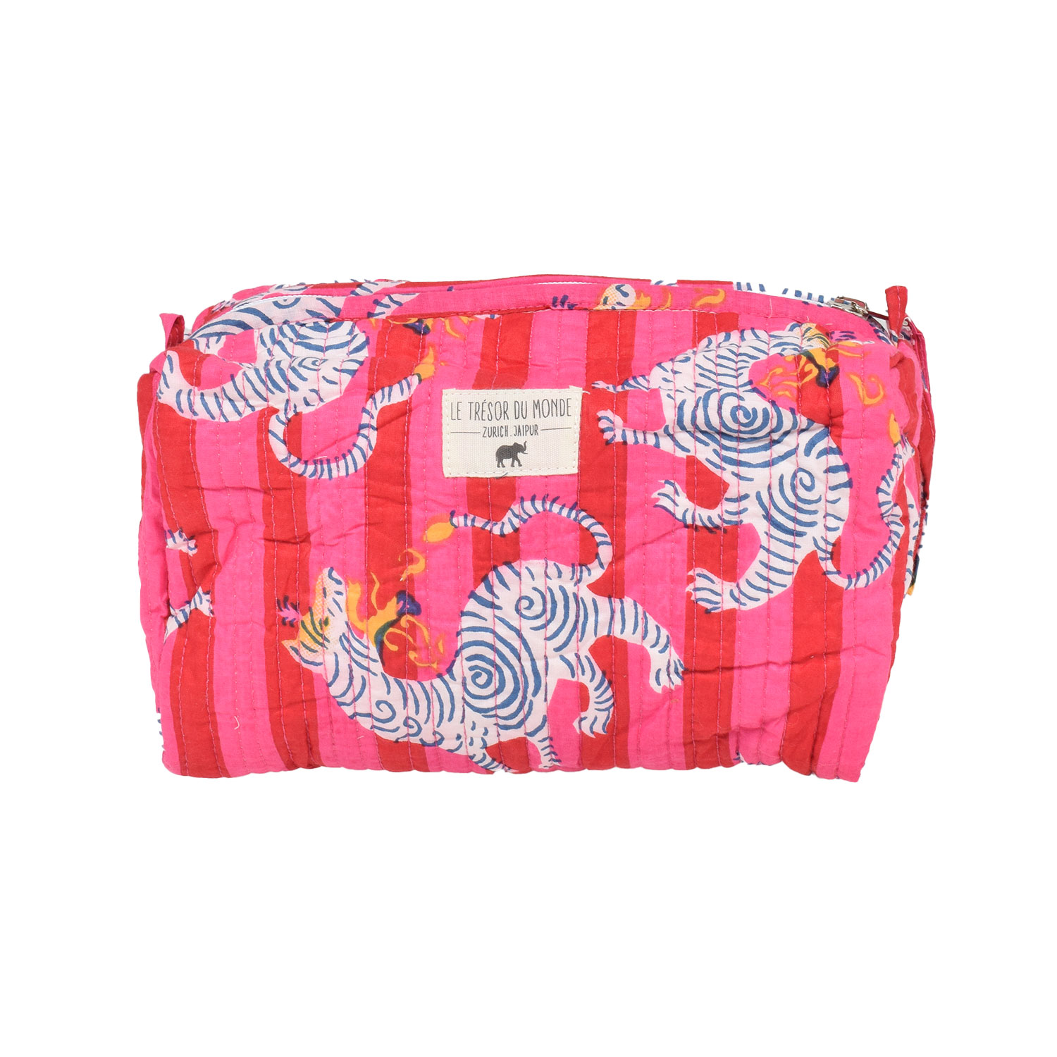 Tiger Large Necessaire Pink Stripes