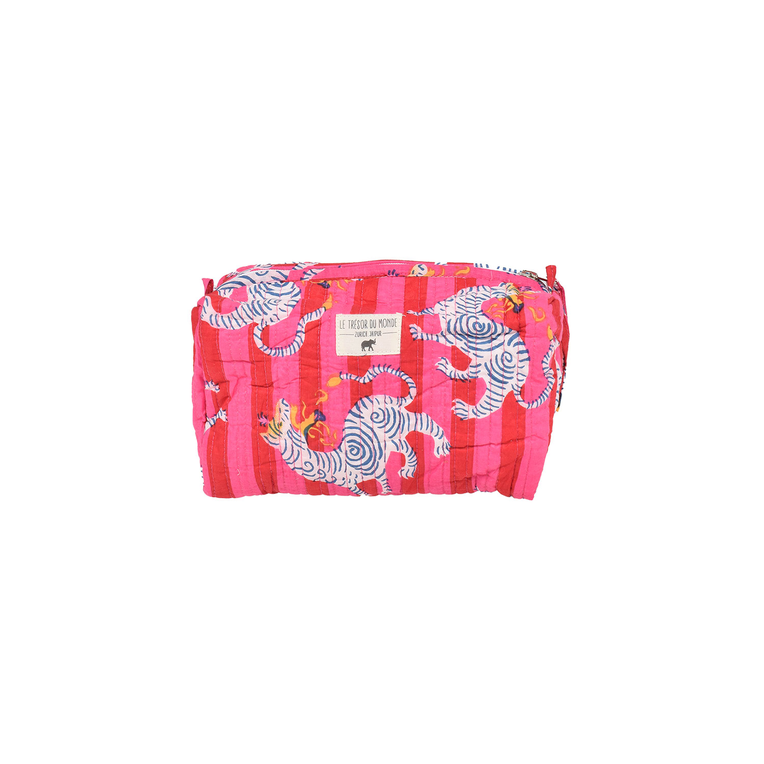 Le Trésor Du Monde Tiger Small Le Tresor Du Monde Necessaire Pink gestreift vorne